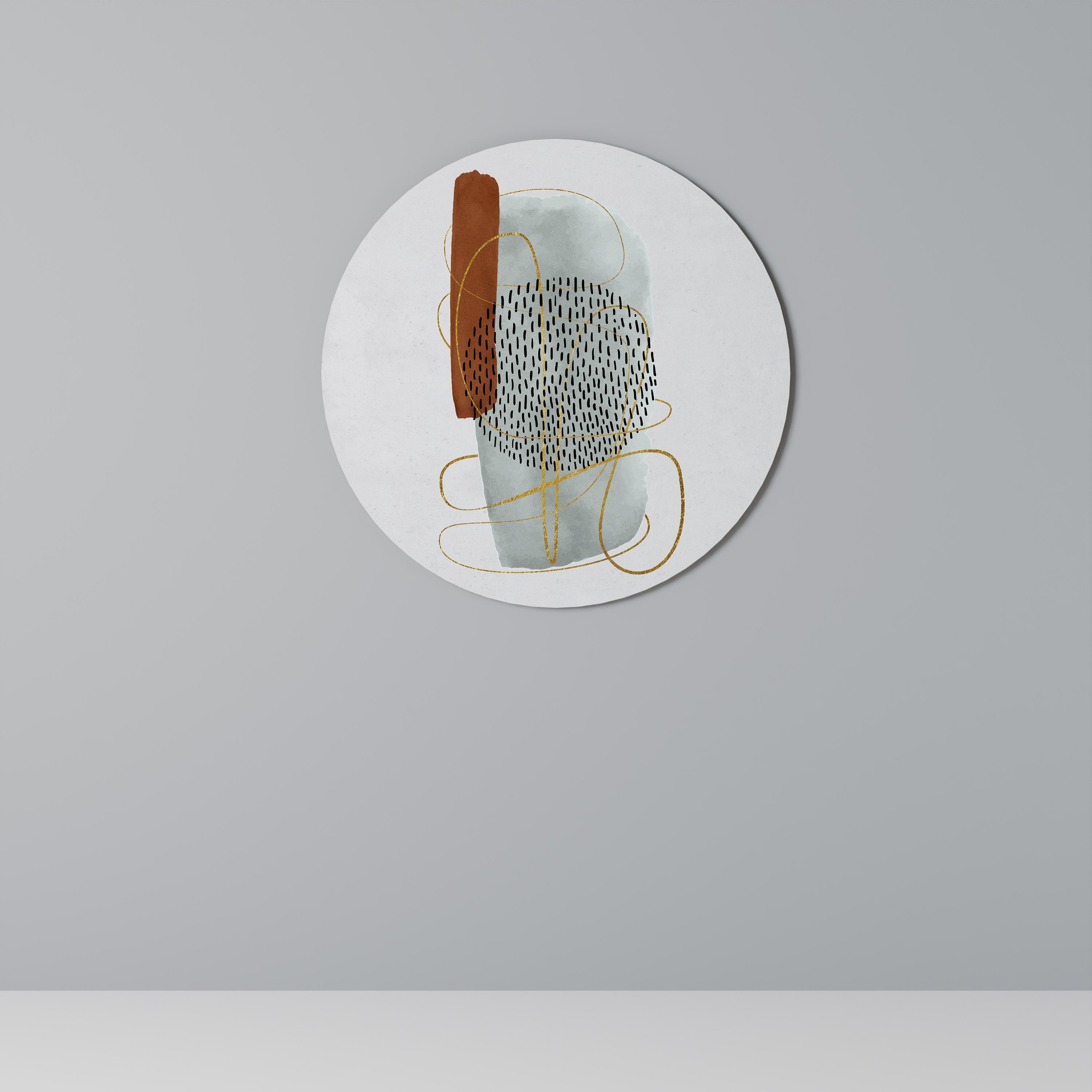 ENVELOPPÉ DANS LA FORME Art mural rond