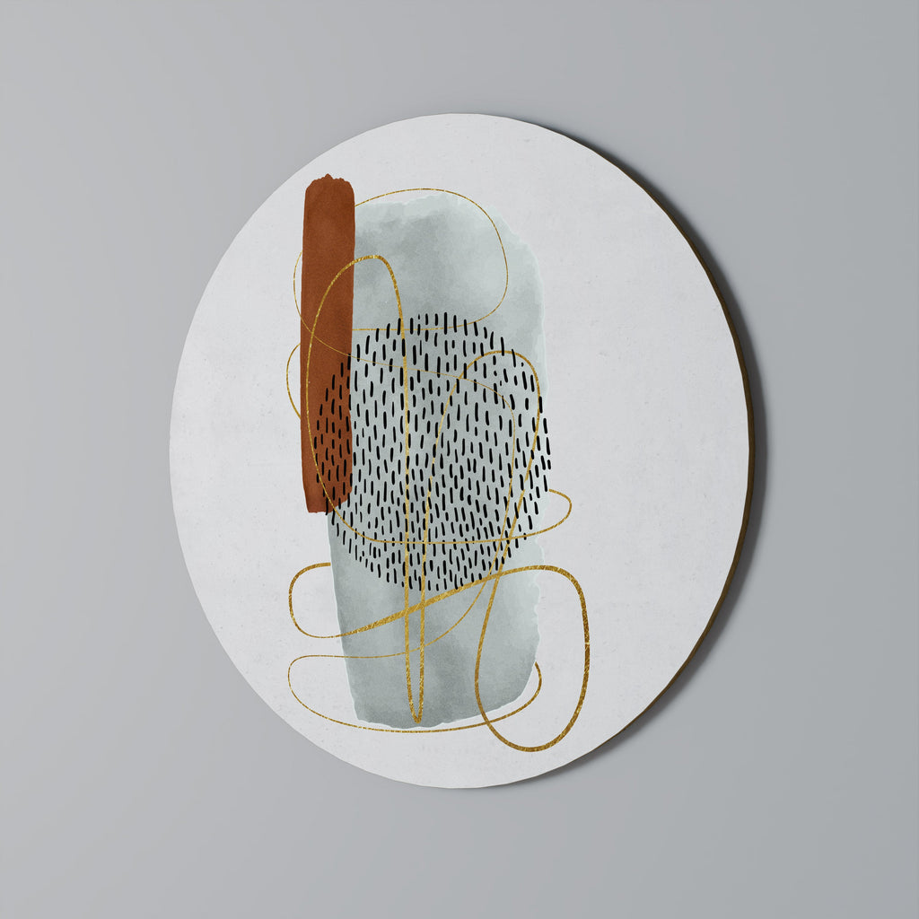 ENVELOPPÉ DANS LA FORME Art mural rond