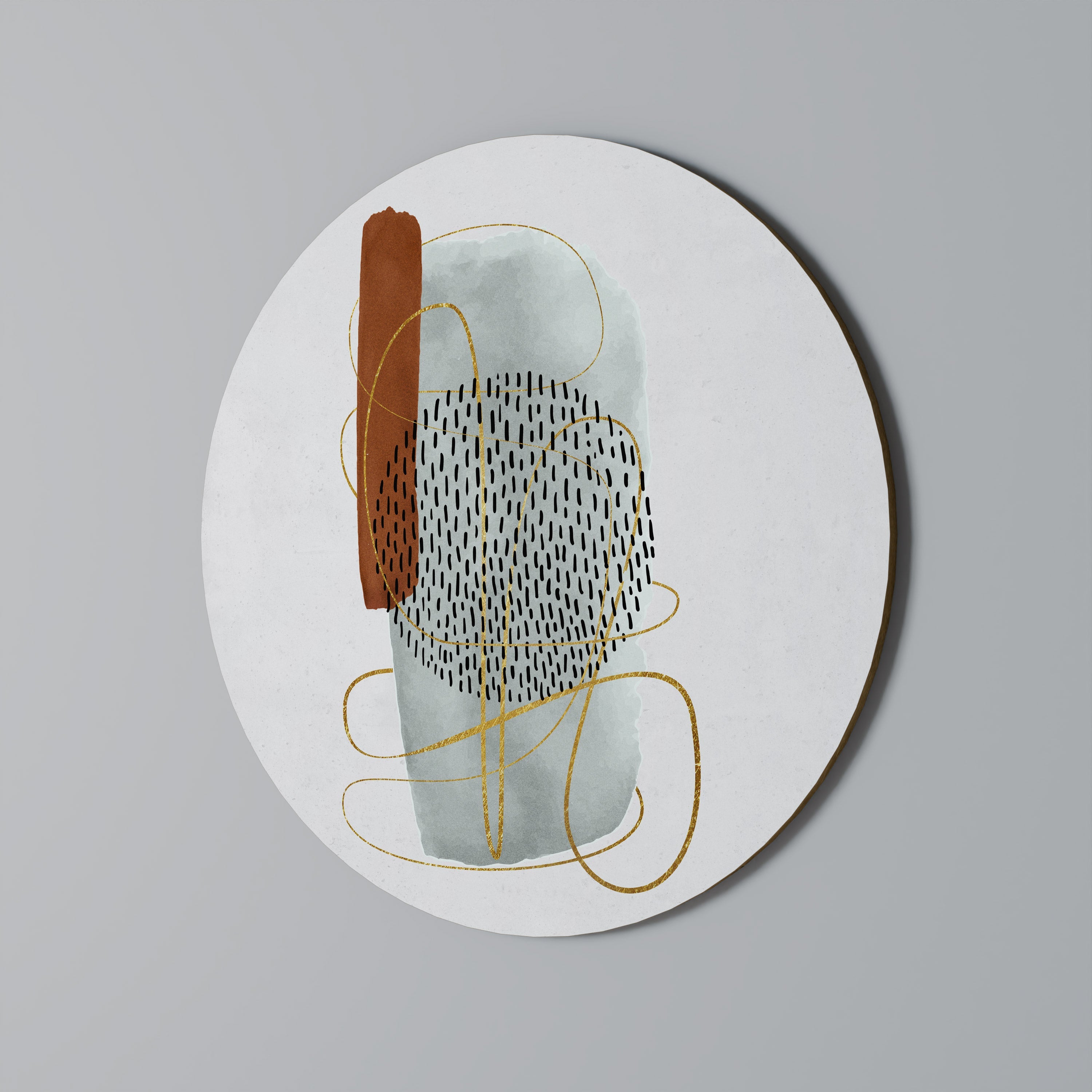 ENVELOPPÉ DANS LA FORME Art mural rond