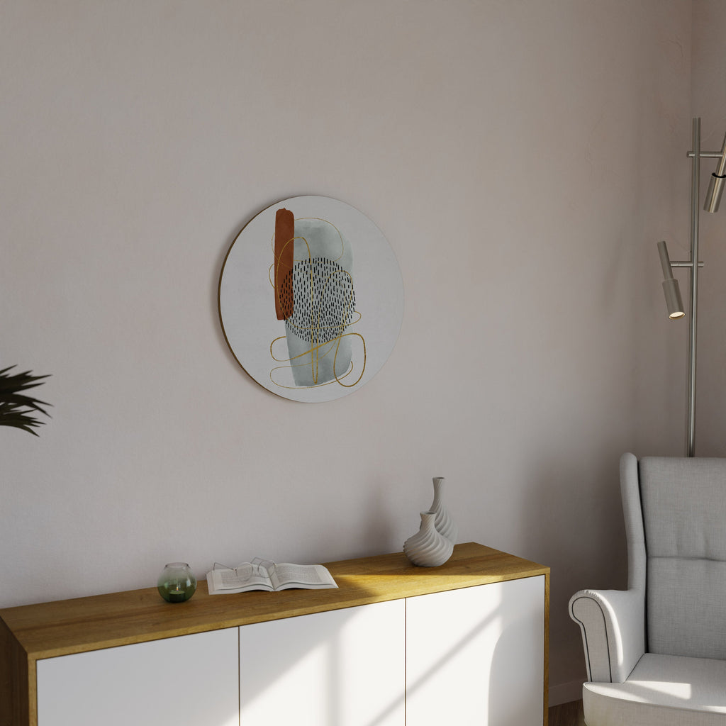 ENVELOPPÉ DANS LA FORME Art mural rond