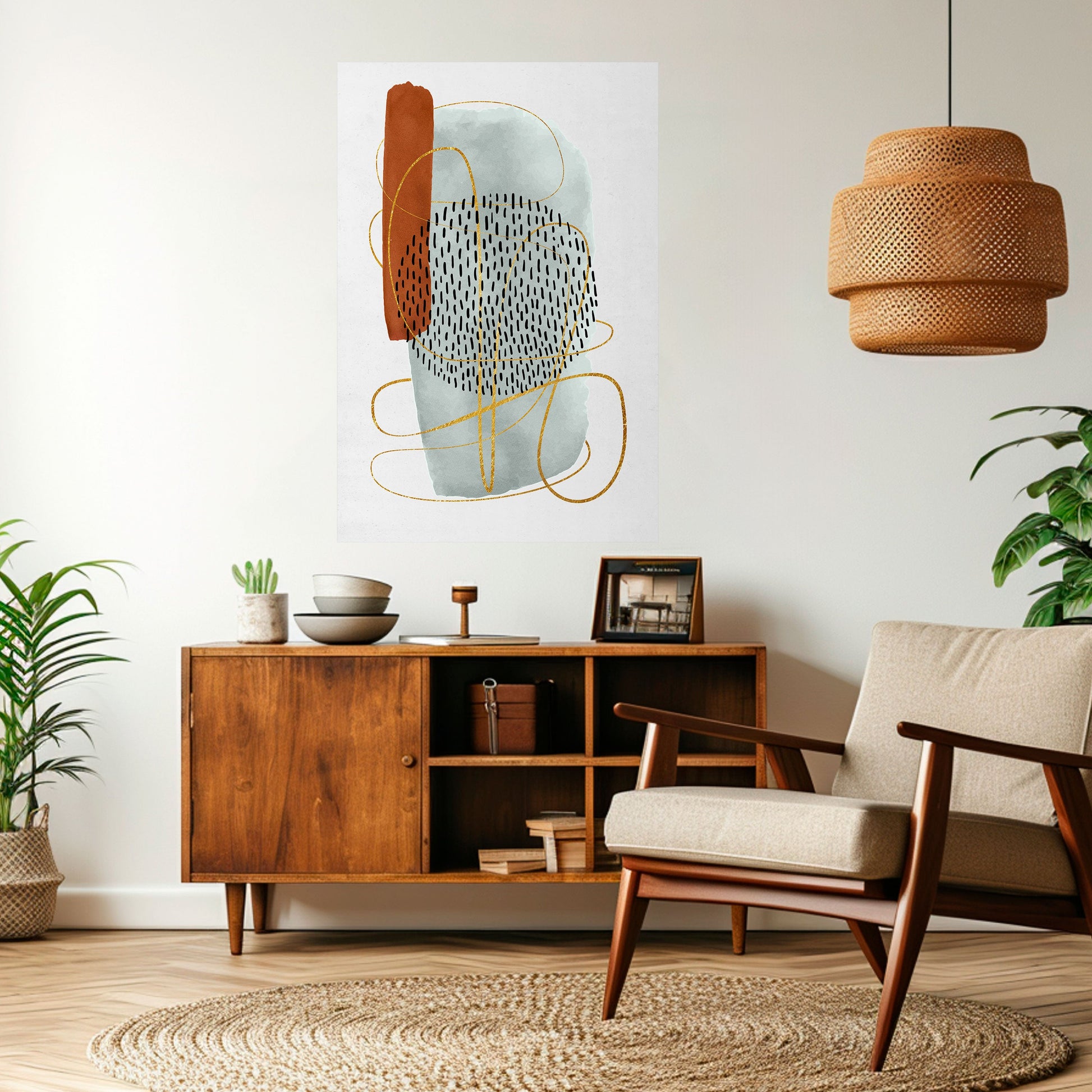 WRAPPED IN FORM Peel and Stick Vertical Poster