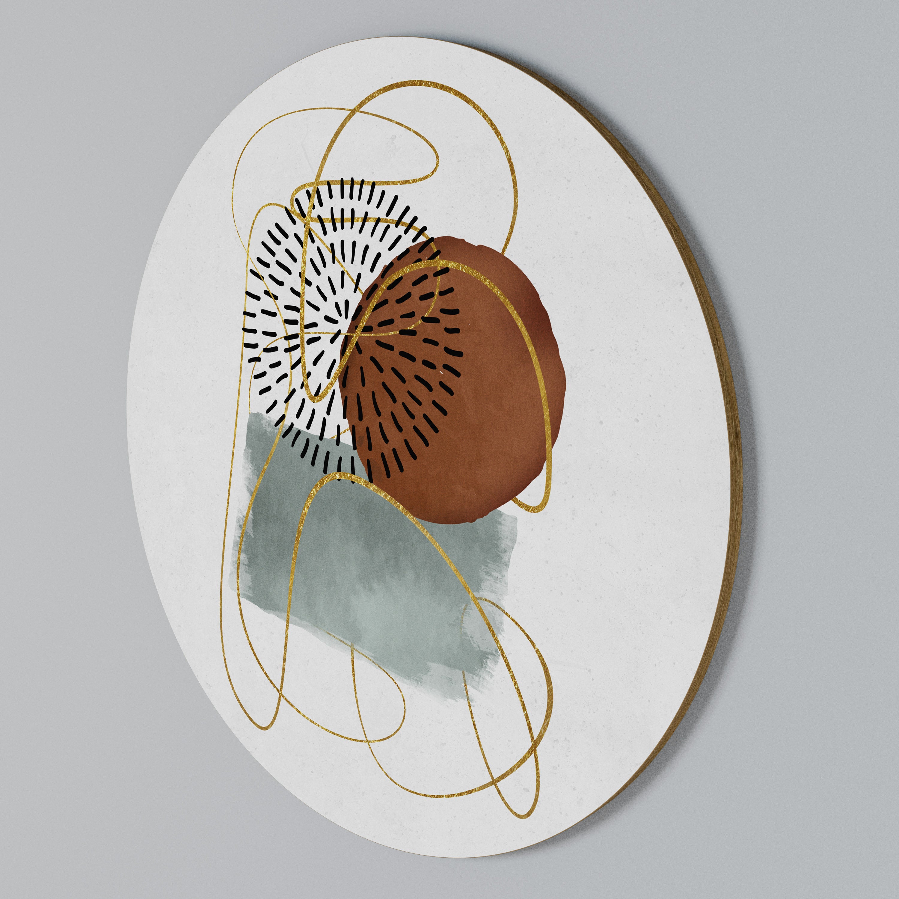 WRAPPED IN SHAPE Round Wall Art
