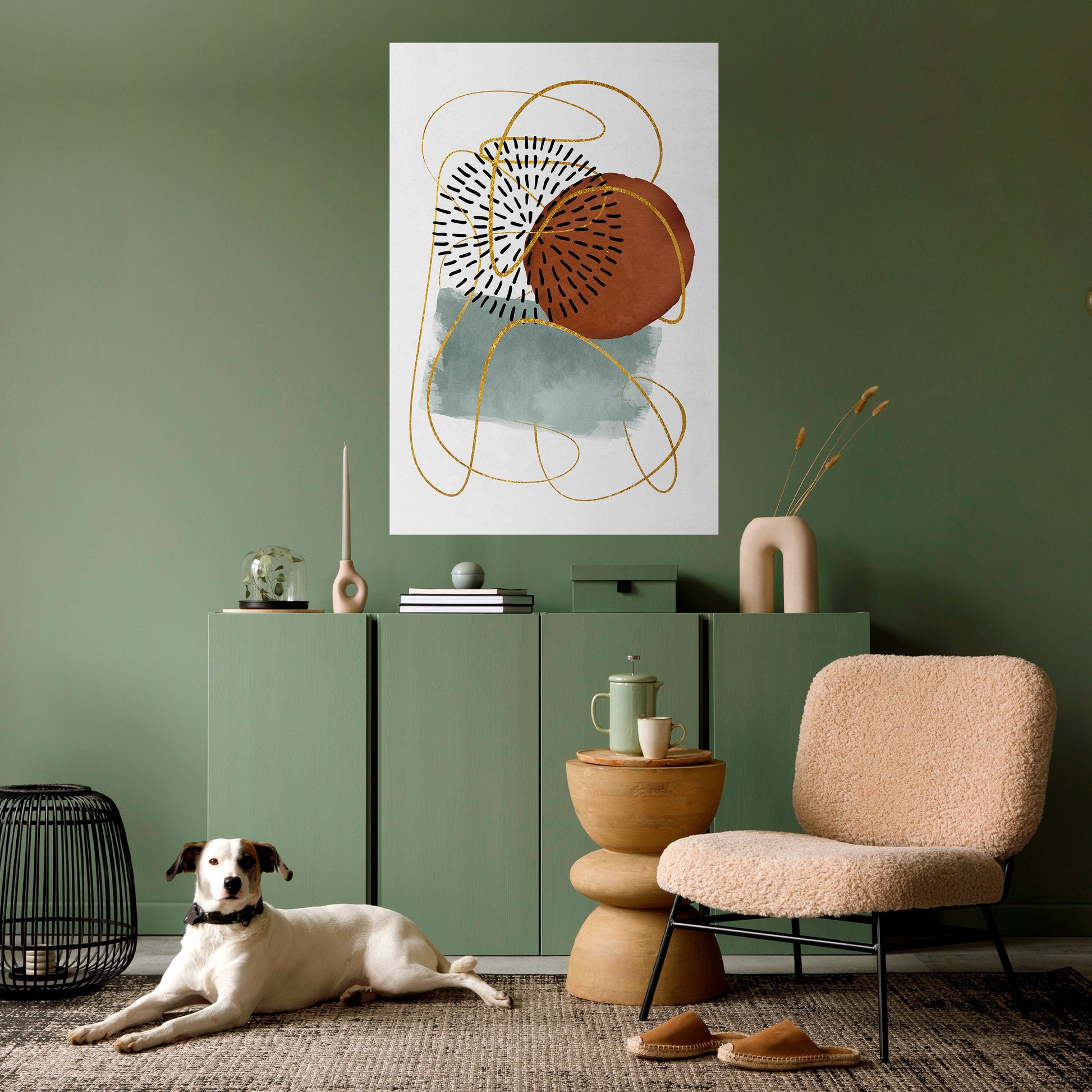 WRAPPED IN SHAPE Peel and Stick Vertical Poster