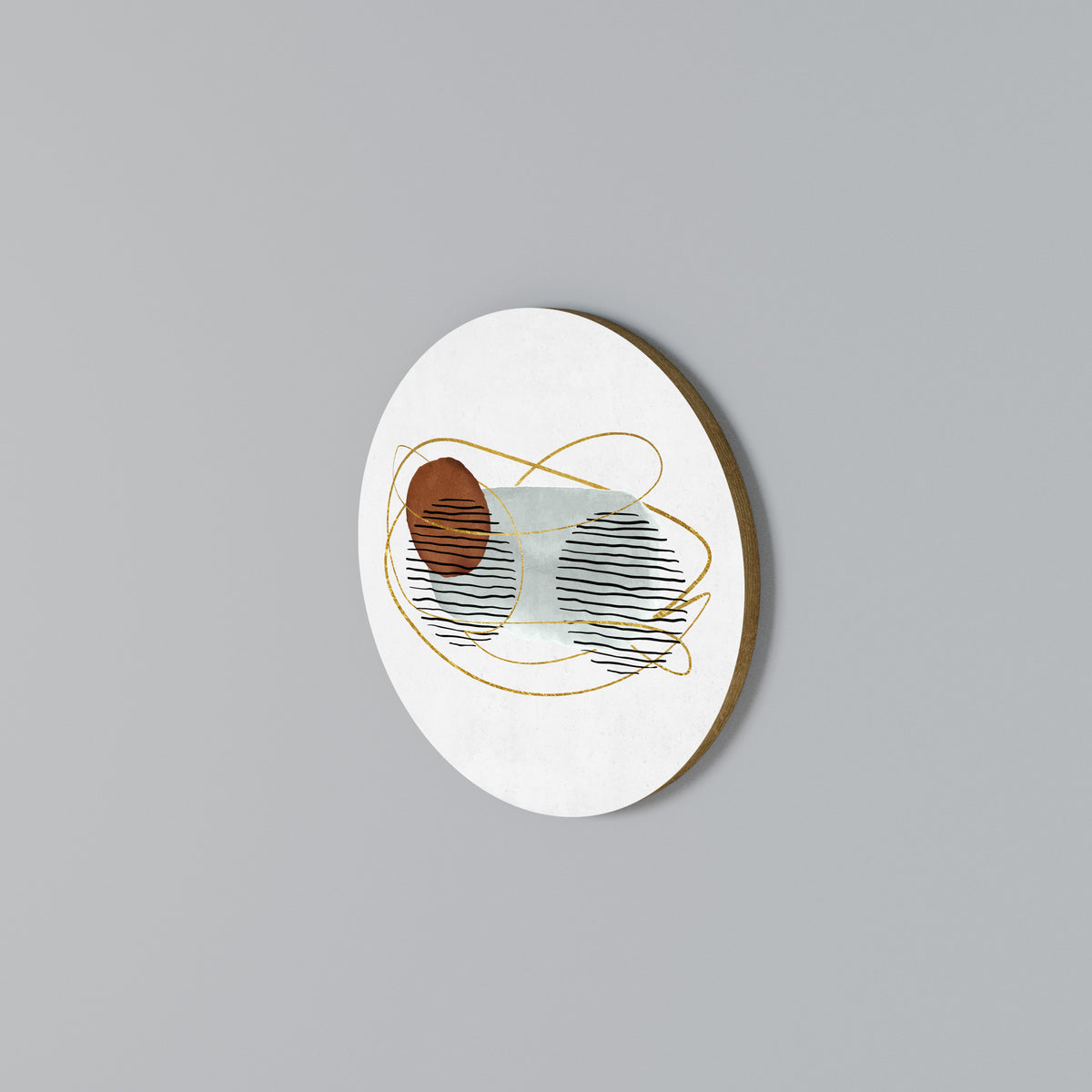 WRAPPED IN MOULD Round Wall Art