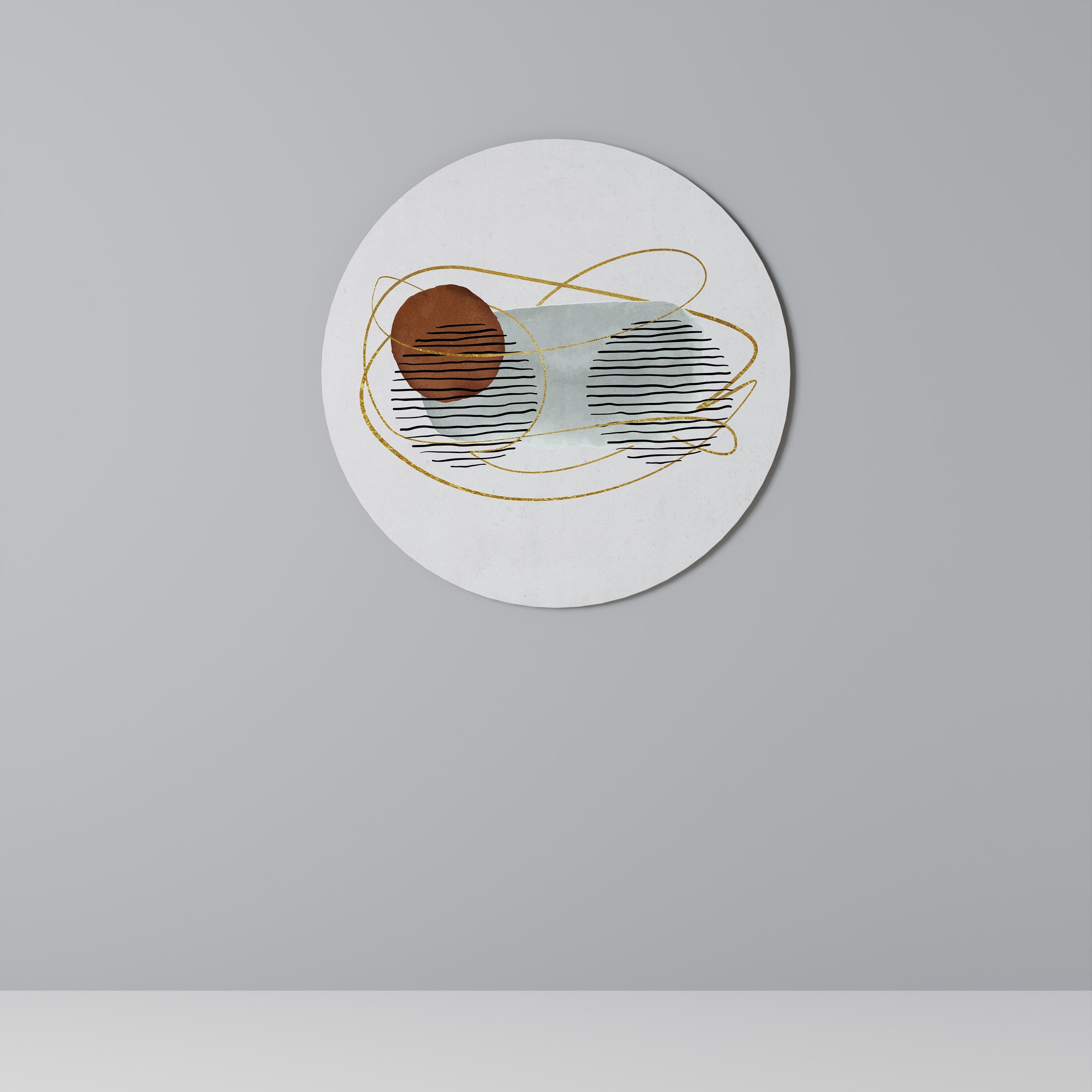 Décoration murale ronde ENVELOPPÉE DANS DU MOULE