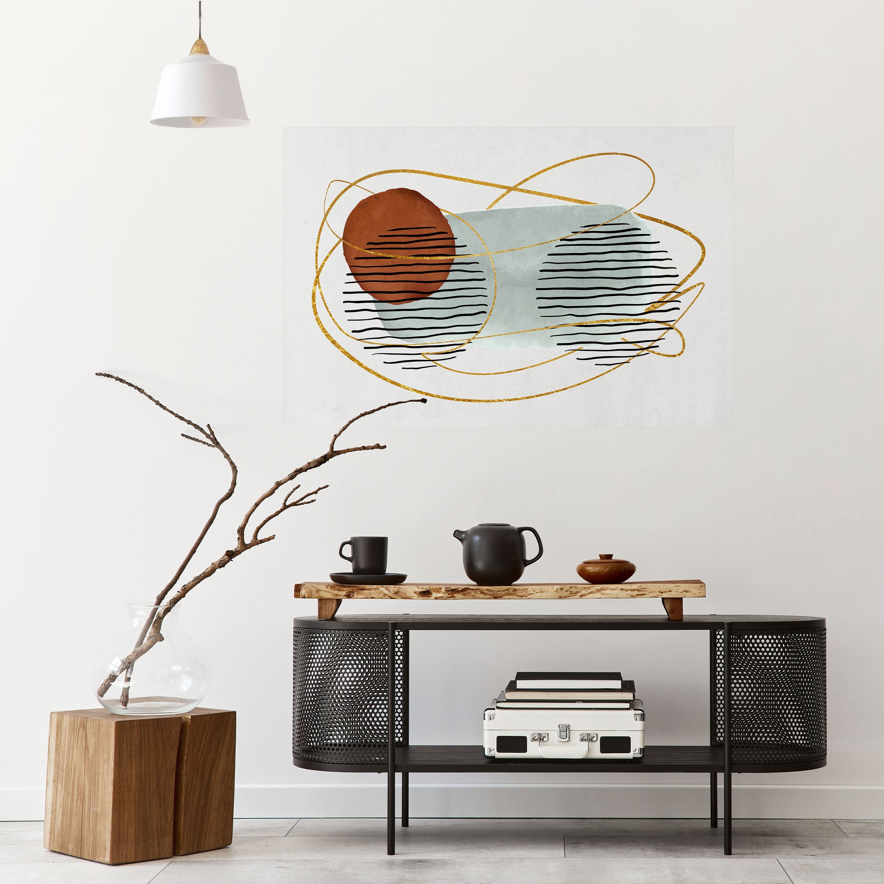 Affiche horizontale autocollante, ENVELOPPÉE DANS DU MOULE