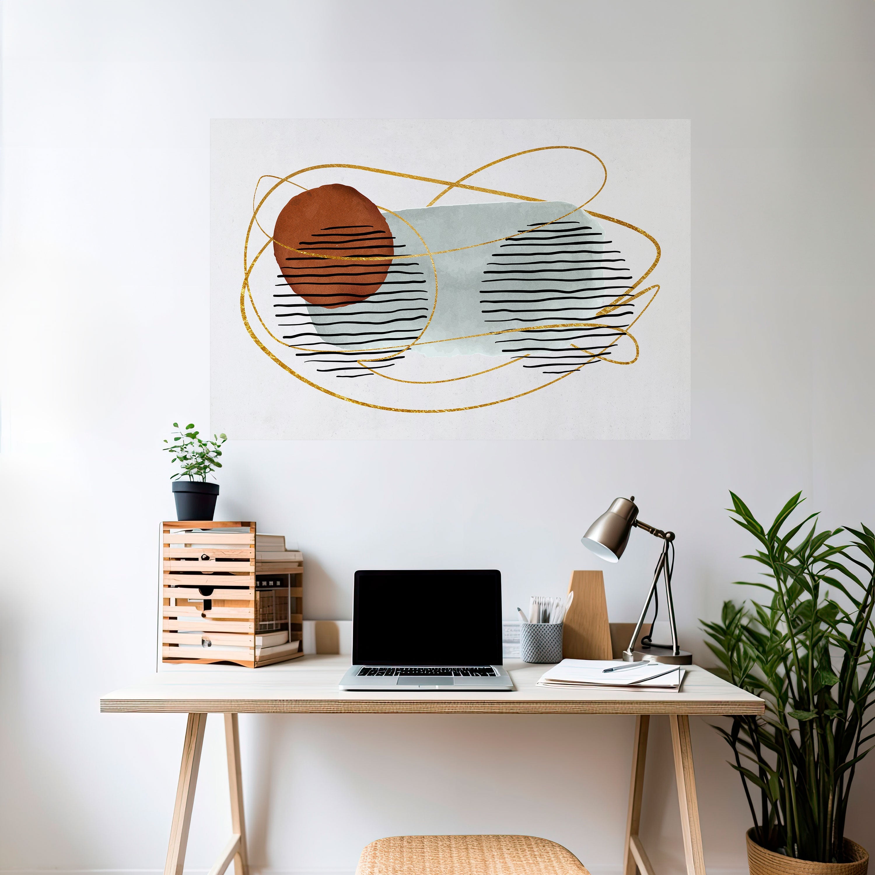 Affiche horizontale autocollante, ENVELOPPÉE DANS DU MOULE