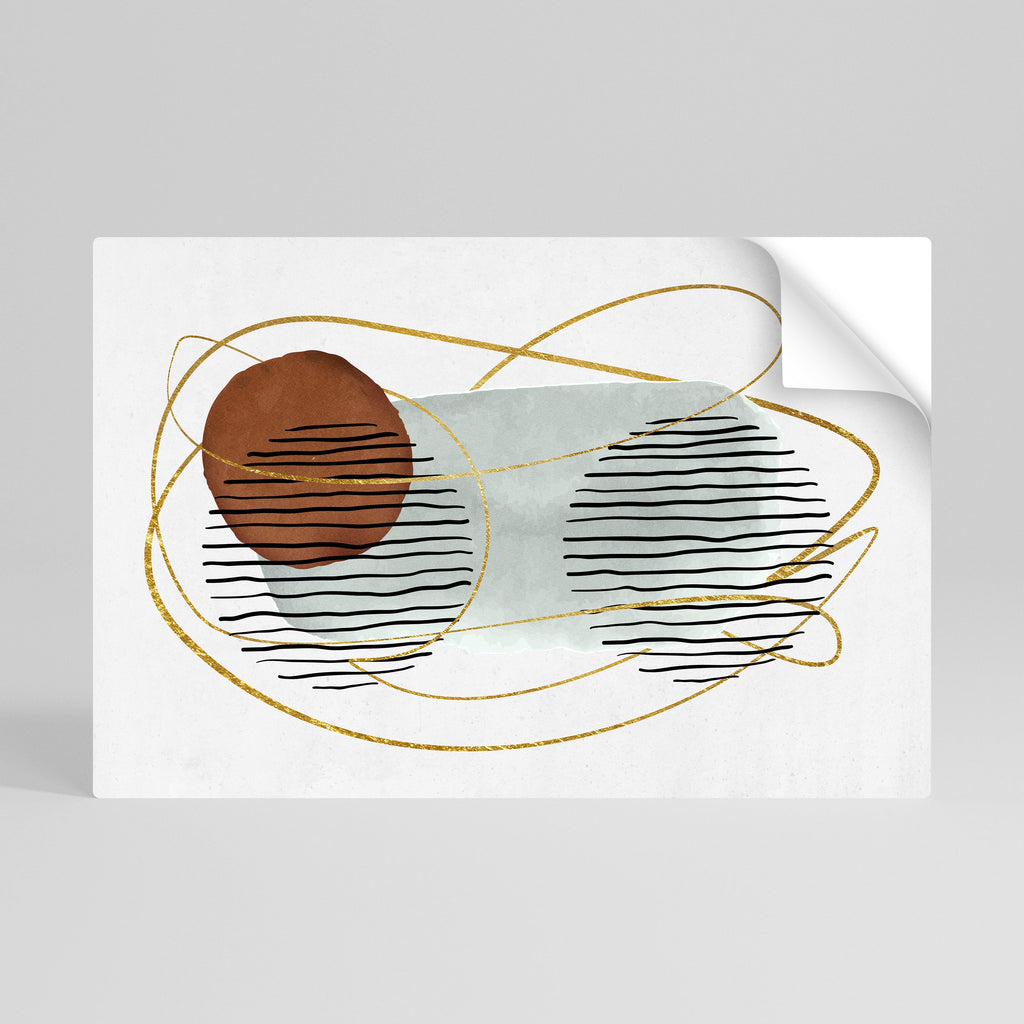 Affiche horizontale autocollante, ENVELOPPÉE DANS DU MOULE