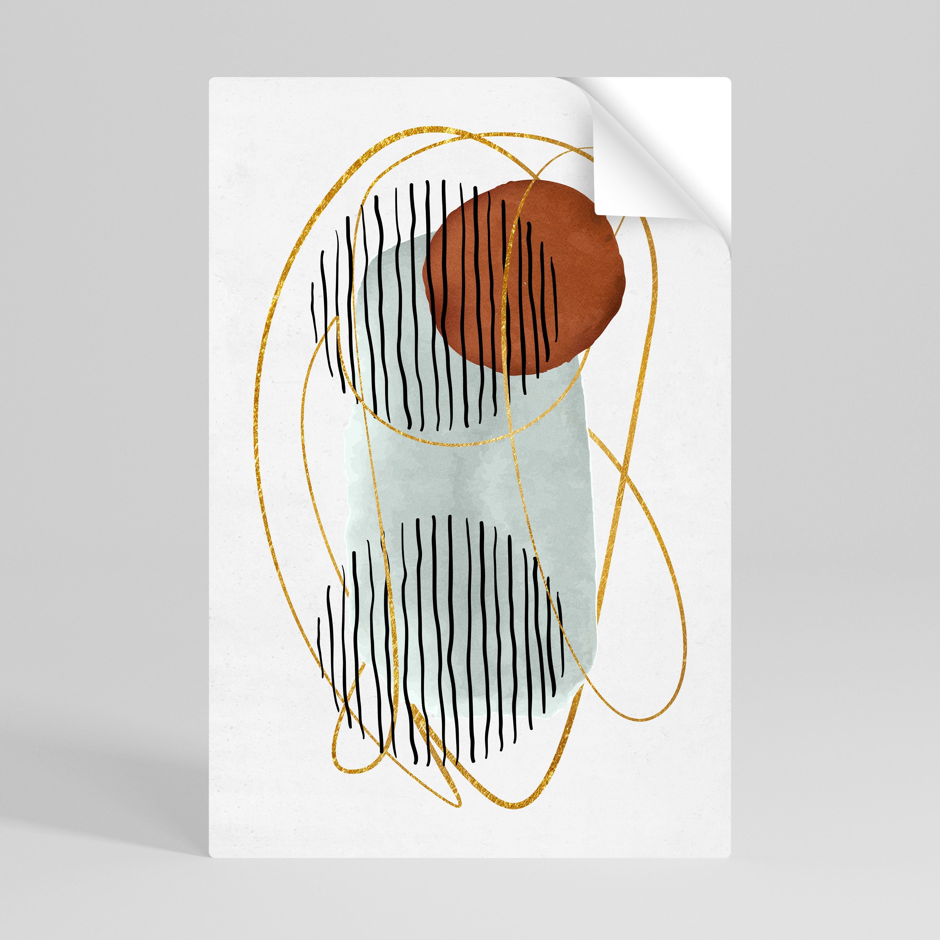 Affiche verticale autocollante, ENVELOPPÉE DANS DU MOULE