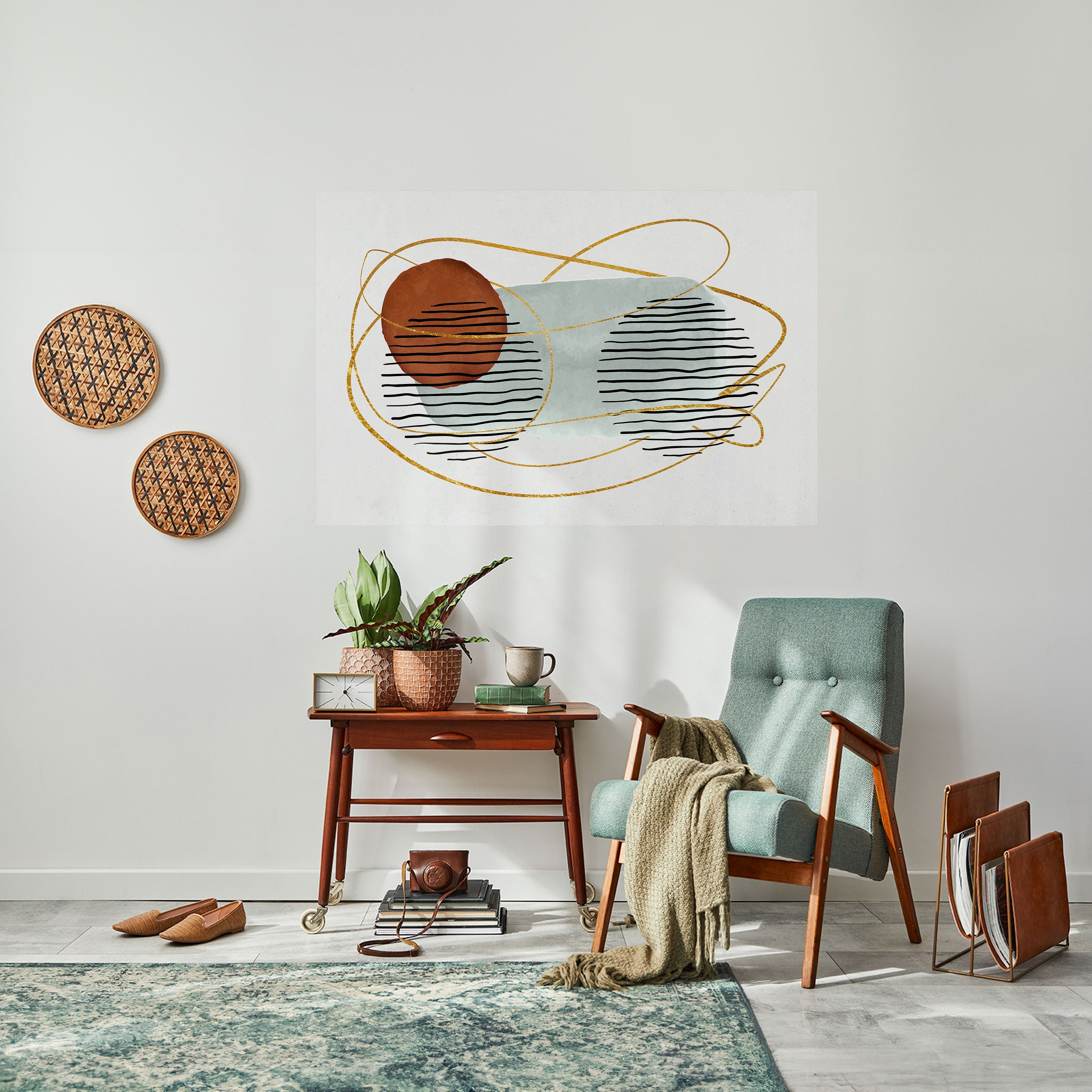 Affiche horizontale autocollante, ENVELOPPÉE DANS DU MOULE