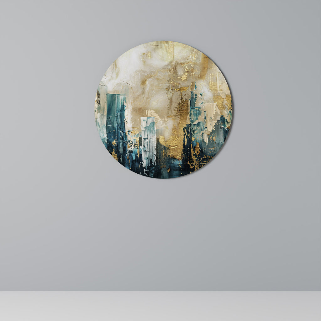 Effondrement de la ville Art mural rond