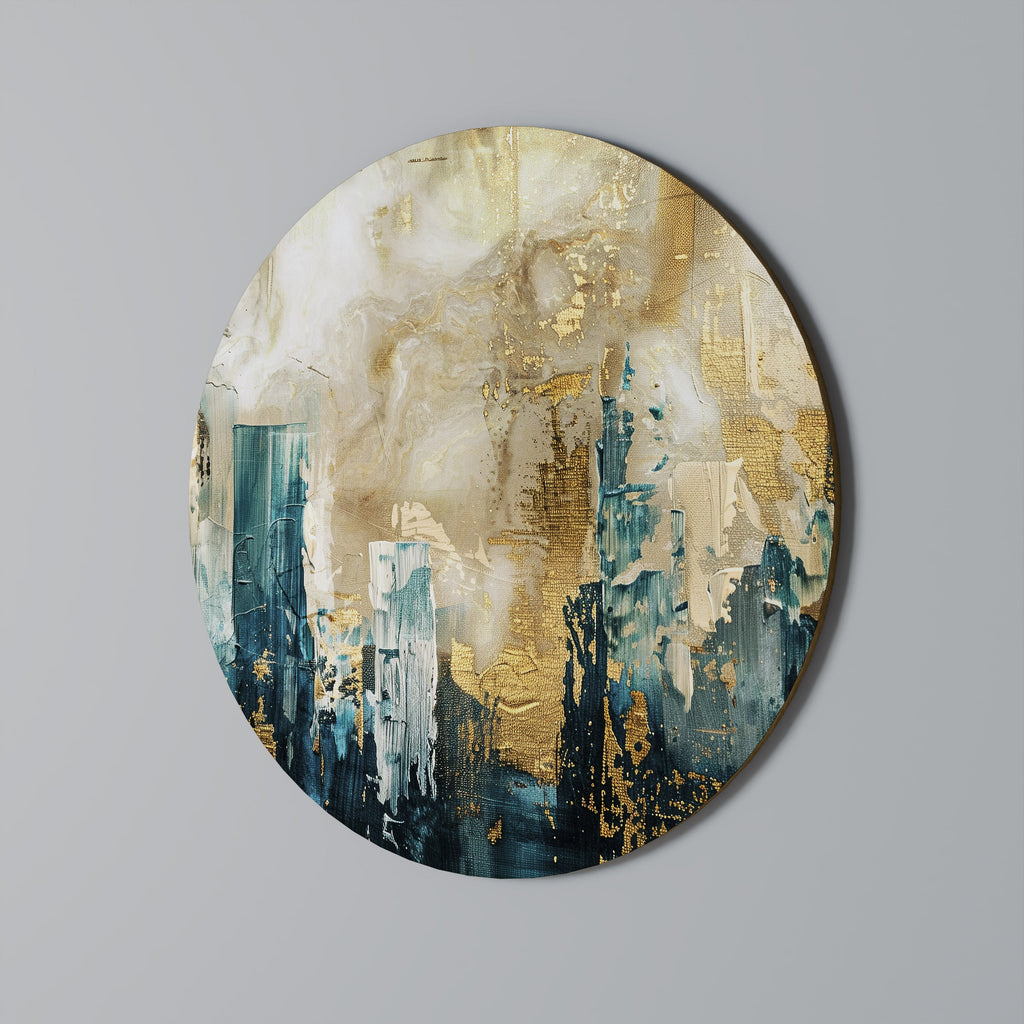 Effondrement de la ville Art mural rond