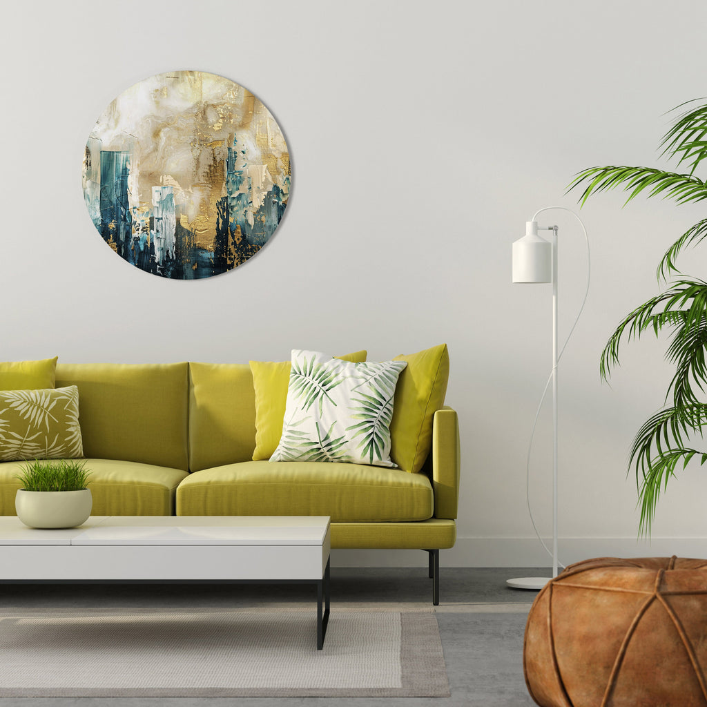 Effondrement de la ville Art mural rond