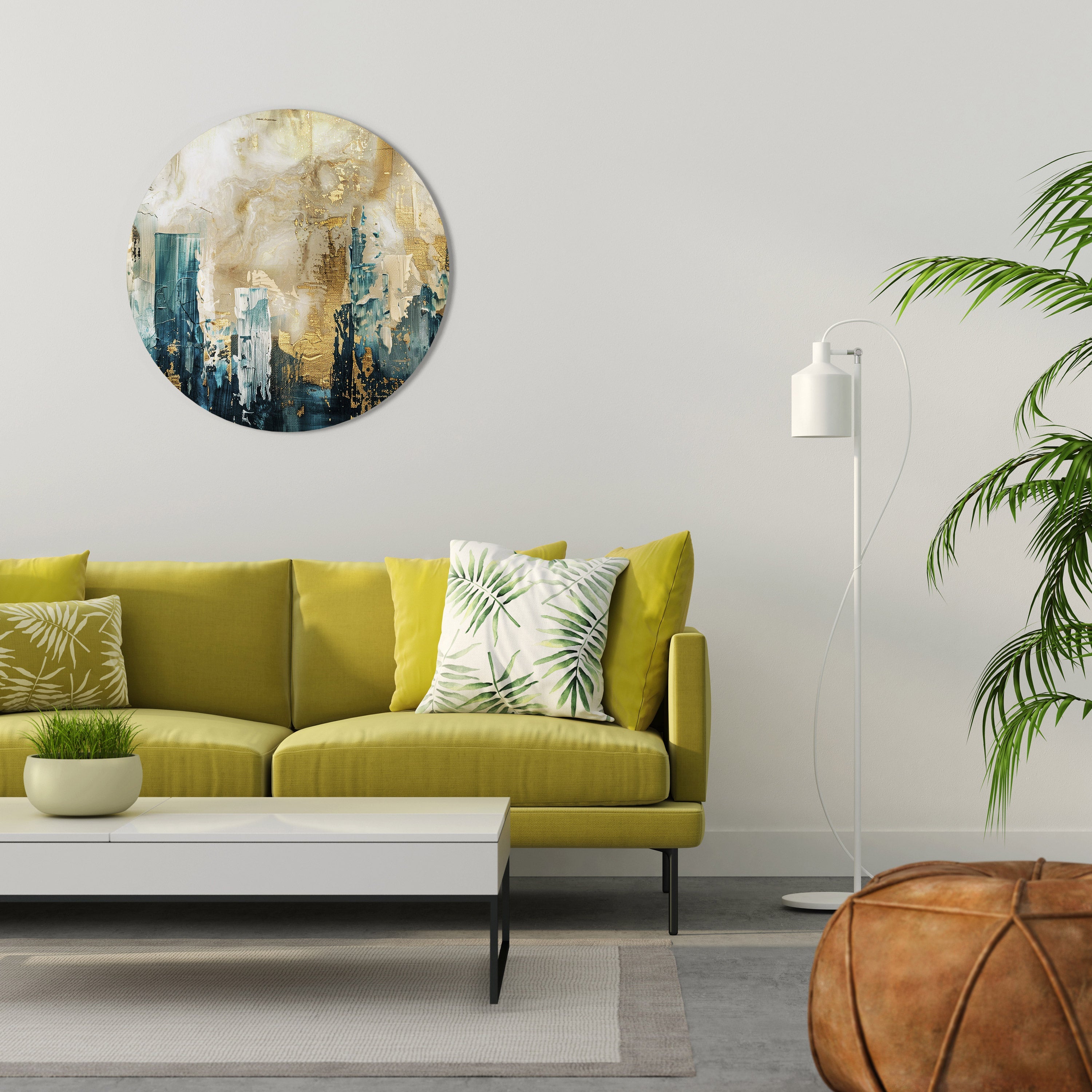 Effondrement de la ville Art mural rond