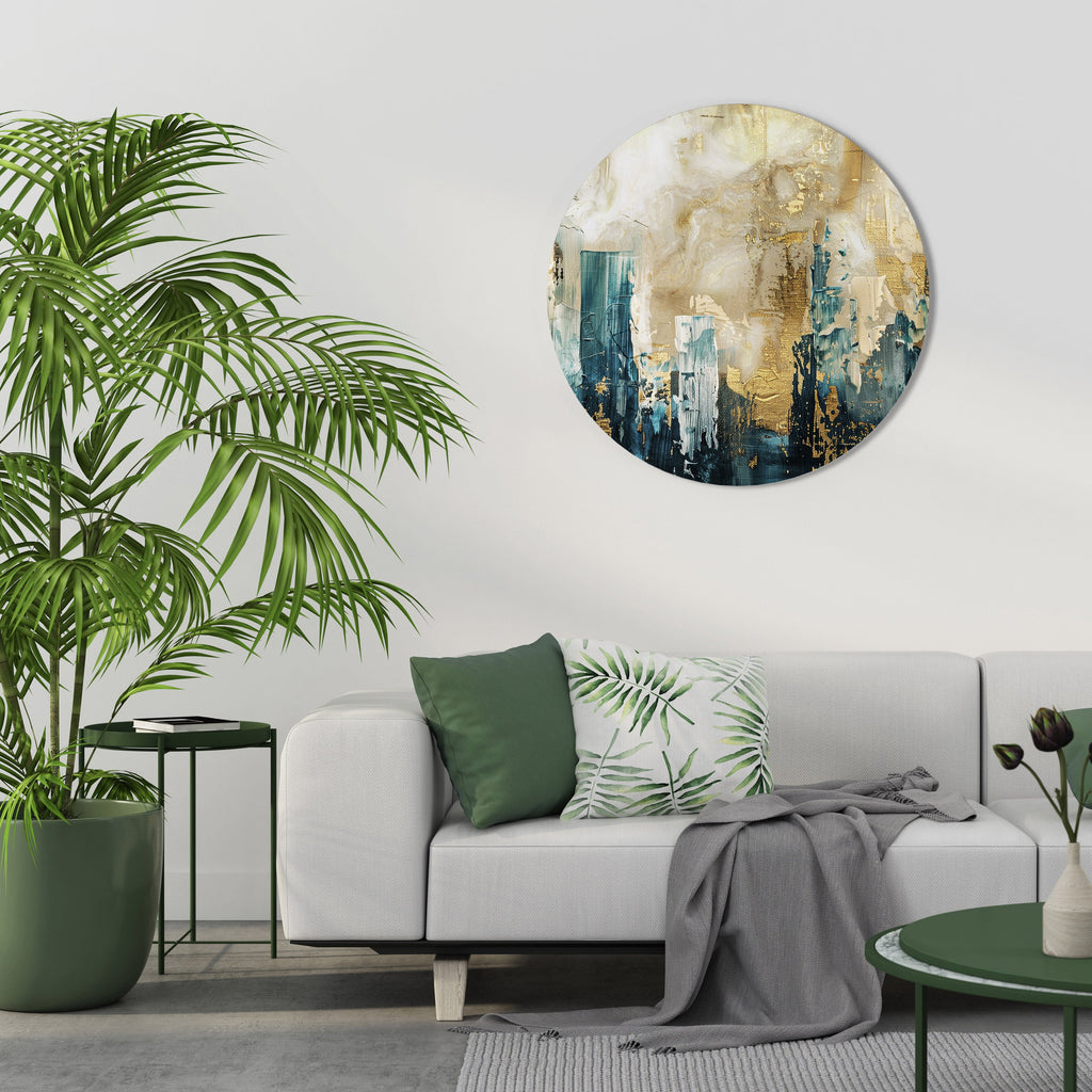 Effondrement de la ville Art mural rond