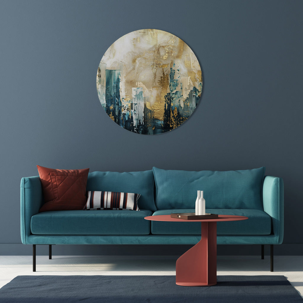 Effondrement de la ville Art mural rond