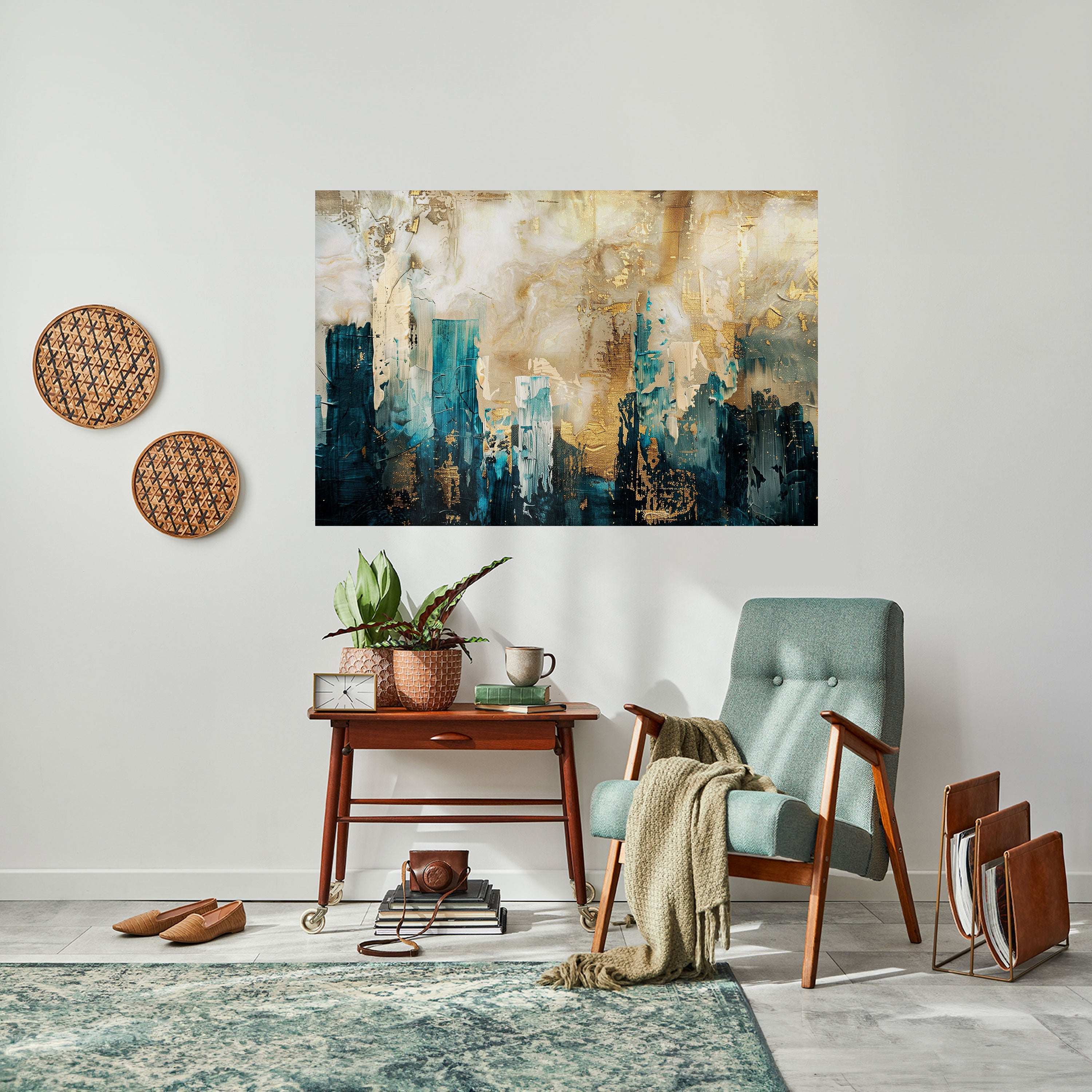 Affiche horizontale autocollante « Effondrement de la ville »