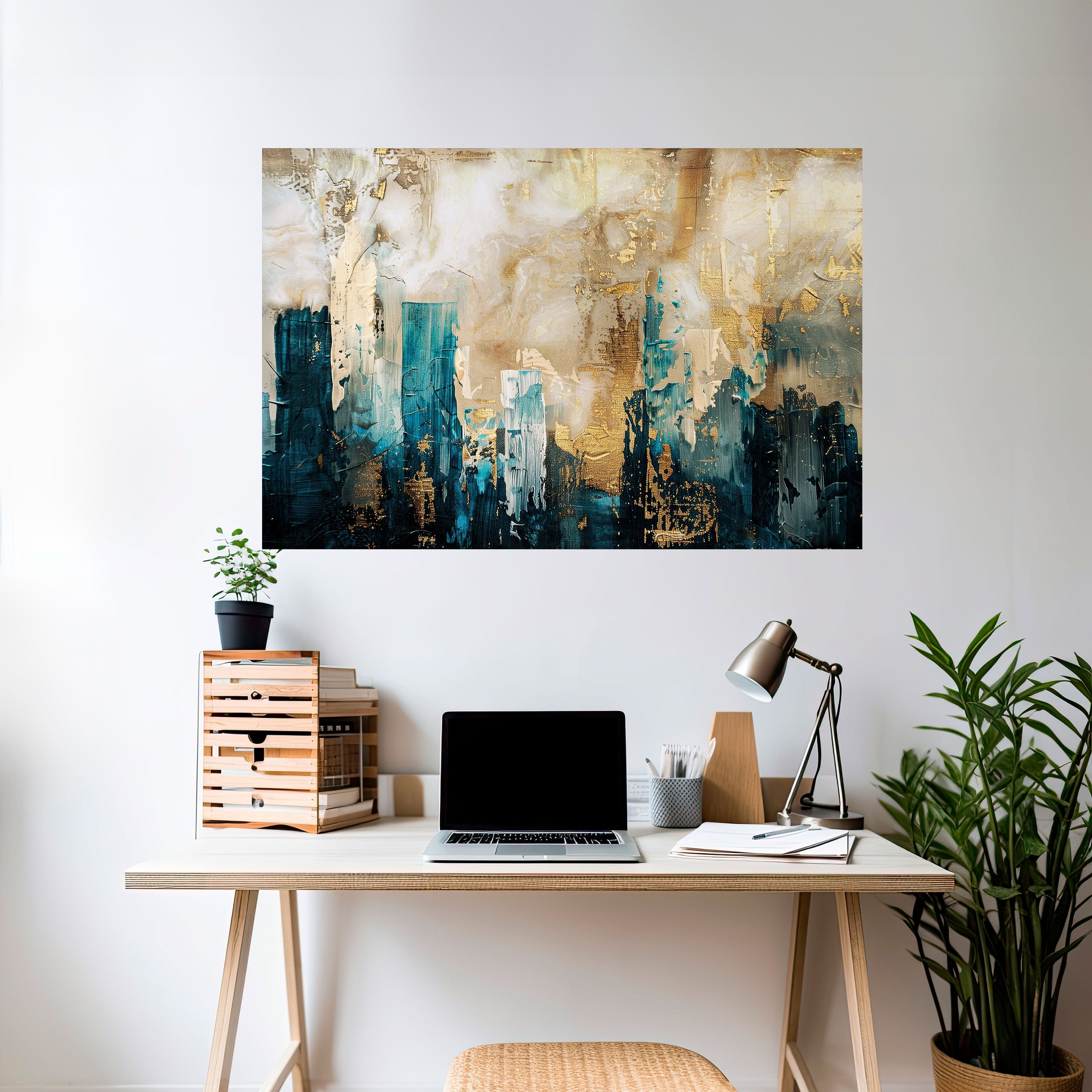 Affiche horizontale autocollante « Effondrement de la ville »