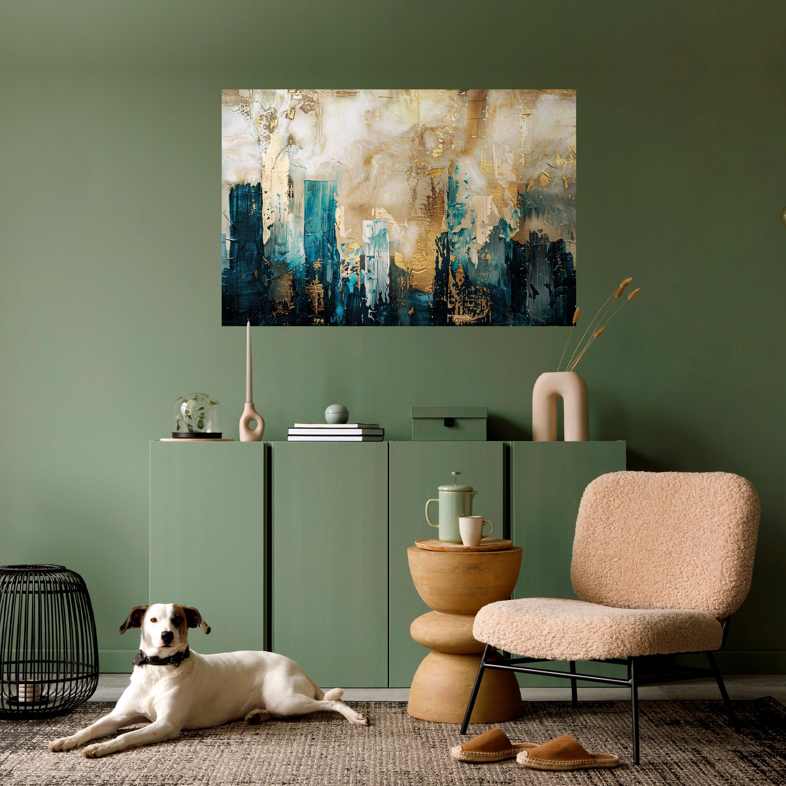 Affiche horizontale autocollante « Effondrement de la ville »