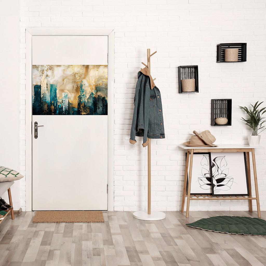 Affiche horizontale autocollante « Effondrement de la ville »