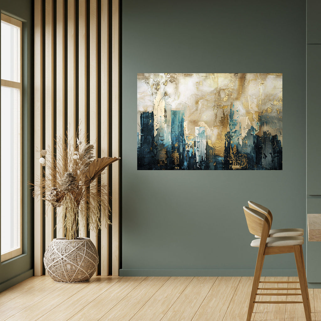 Affiche horizontale autocollante « Effondrement de la ville »