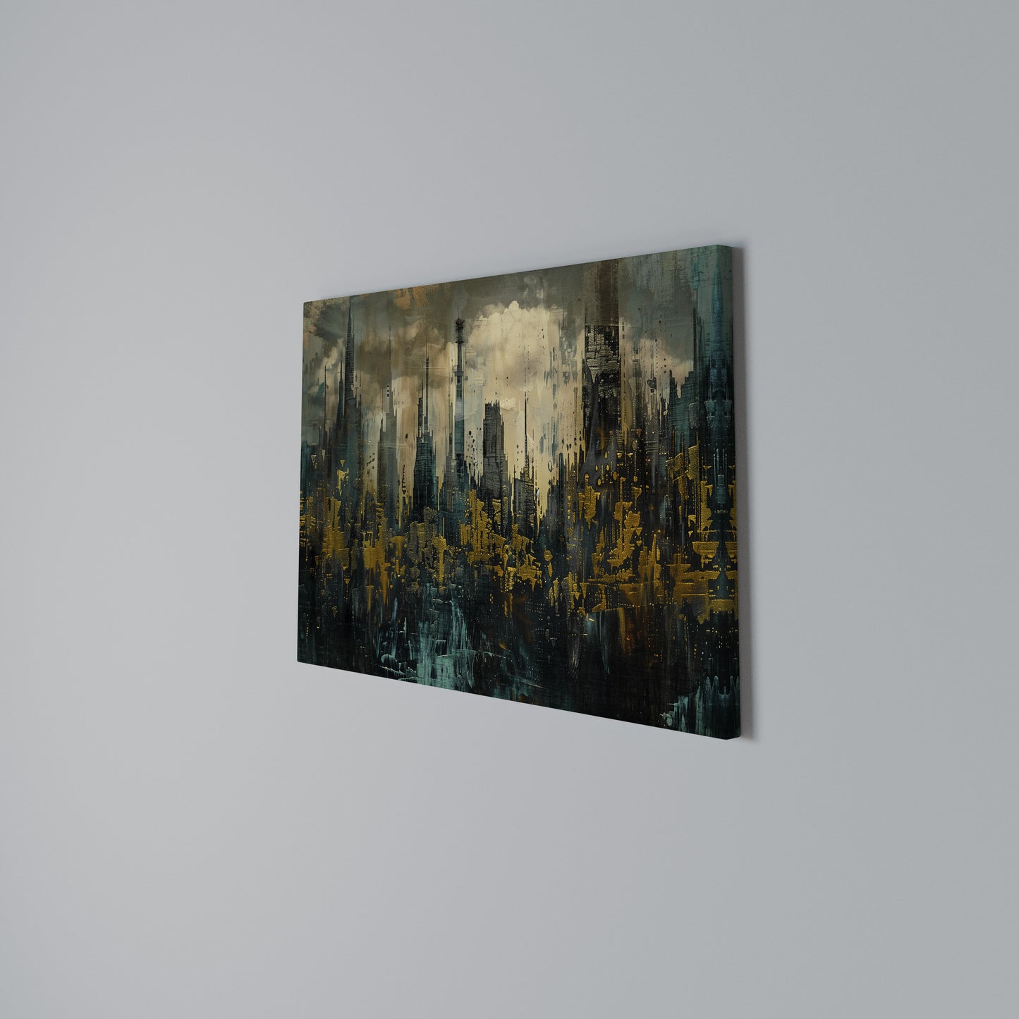 TOWN OBSCURE Horizontal Canvas Print
