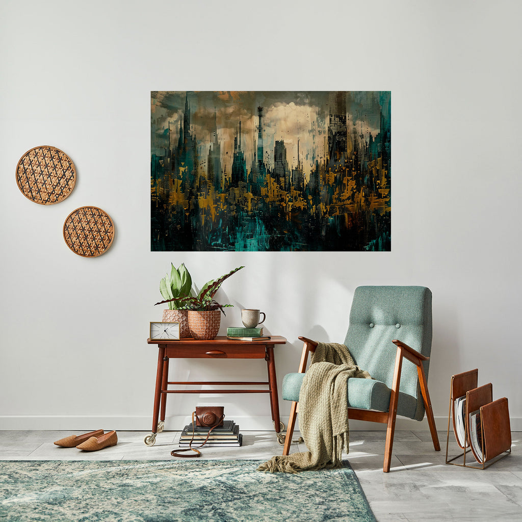 Affiche horizontale autocollante TOWN OBSCURE