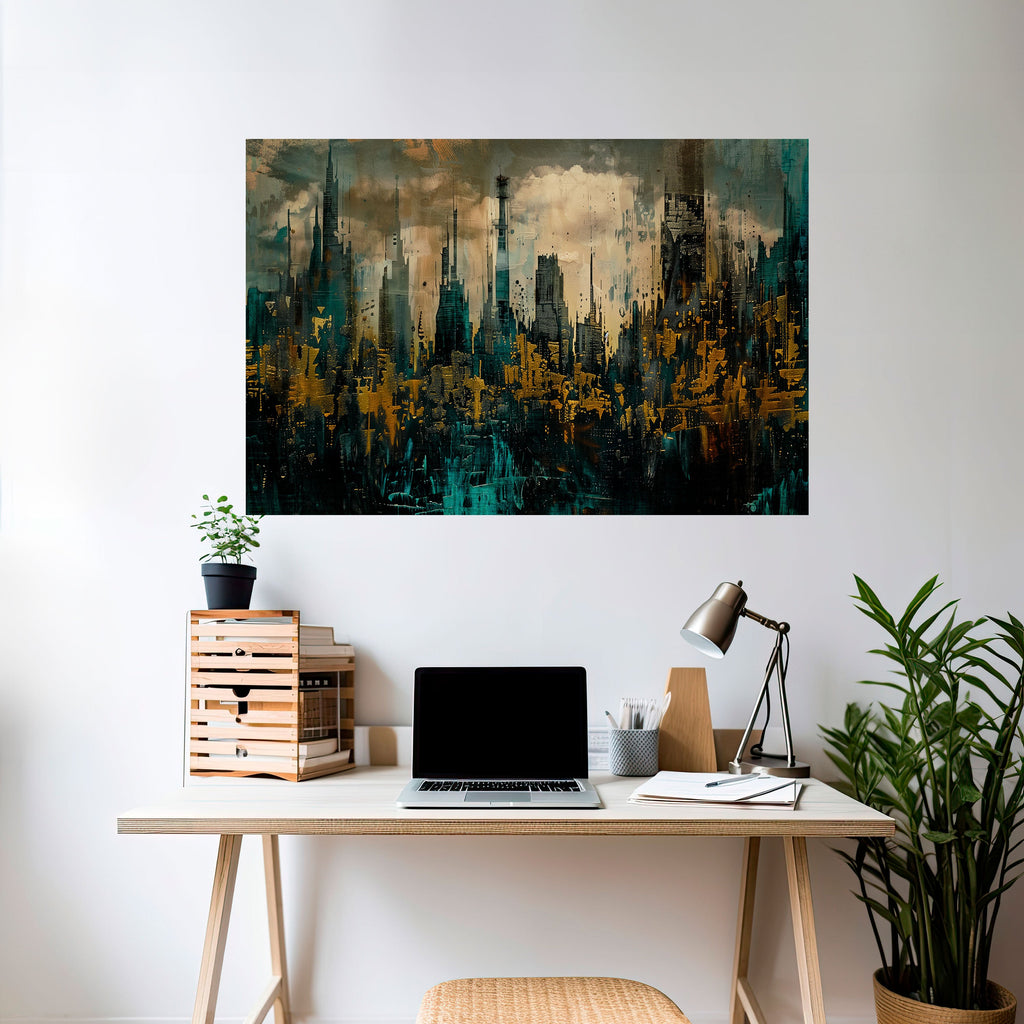 Affiche horizontale autocollante TOWN OBSCURE