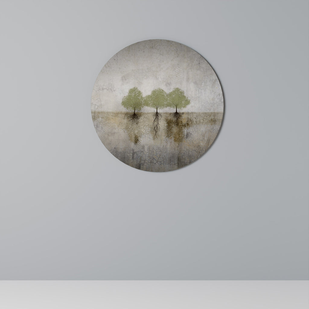Art mural rond ROOTS OF TIME
