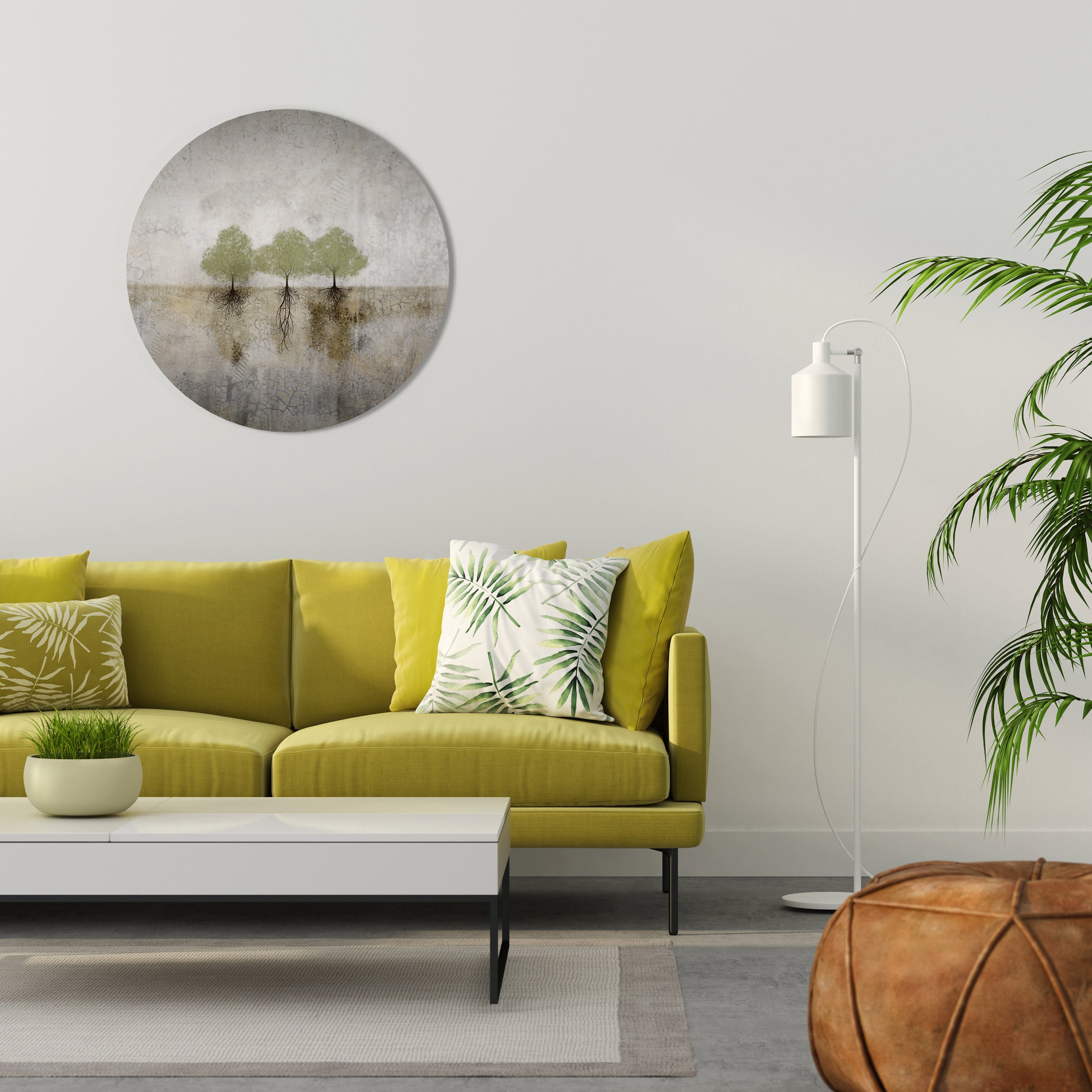 Art mural rond ROOTS OF TIME