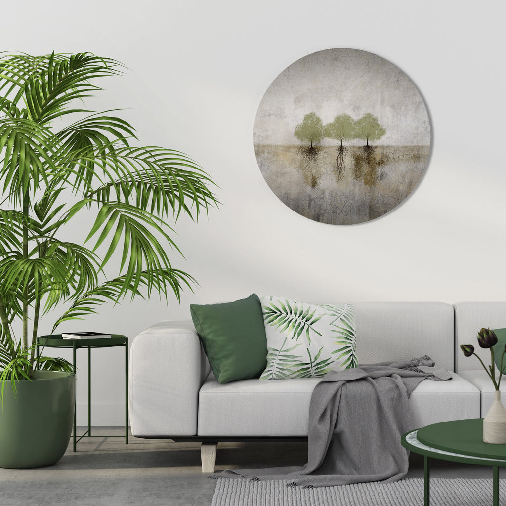 Art mural rond ROOTS OF TIME