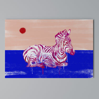 FANCIFUL ZEBRA Horizontal Canvas Print