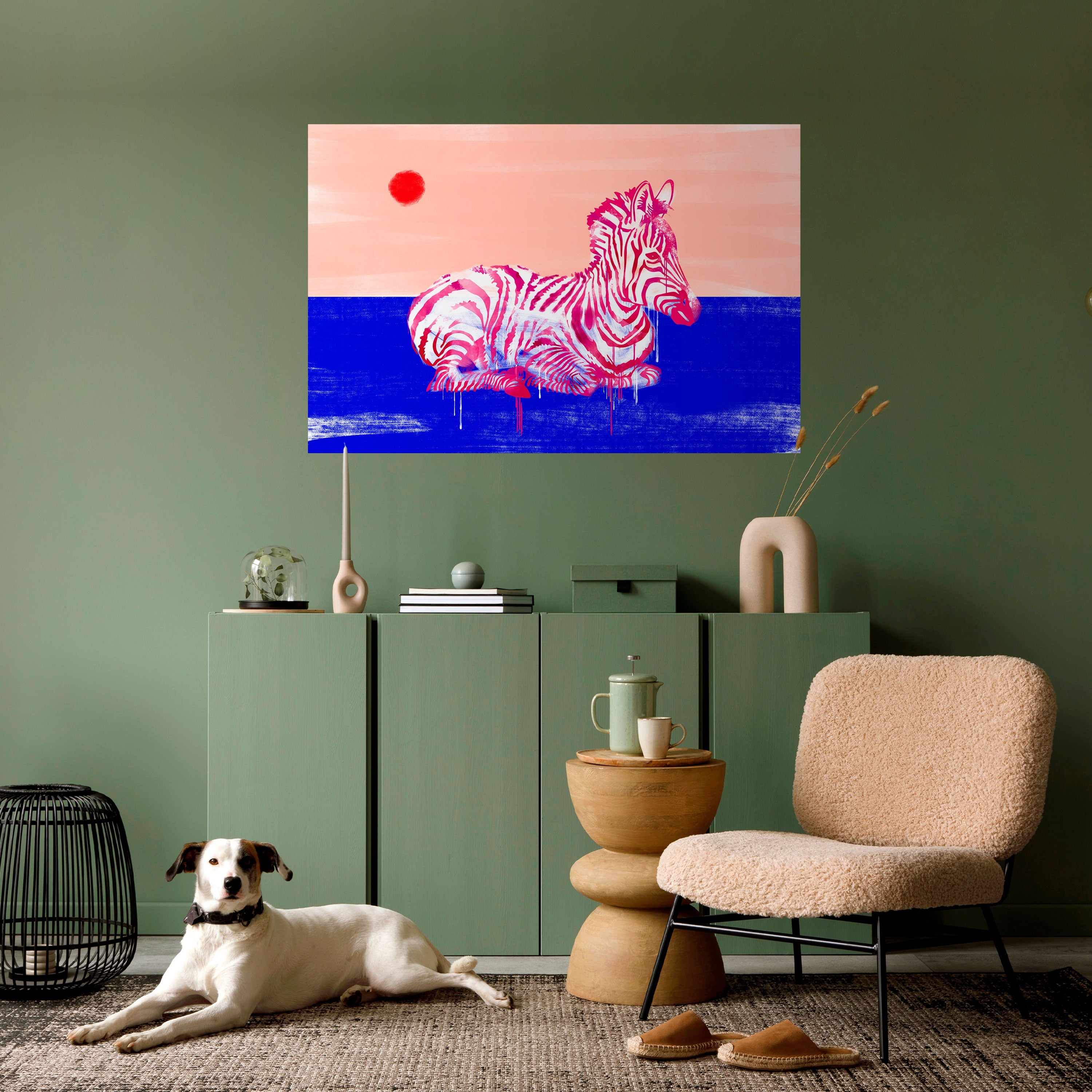 Affiche horizontale autocollante « ZÈBRE FANTASTIQUE »