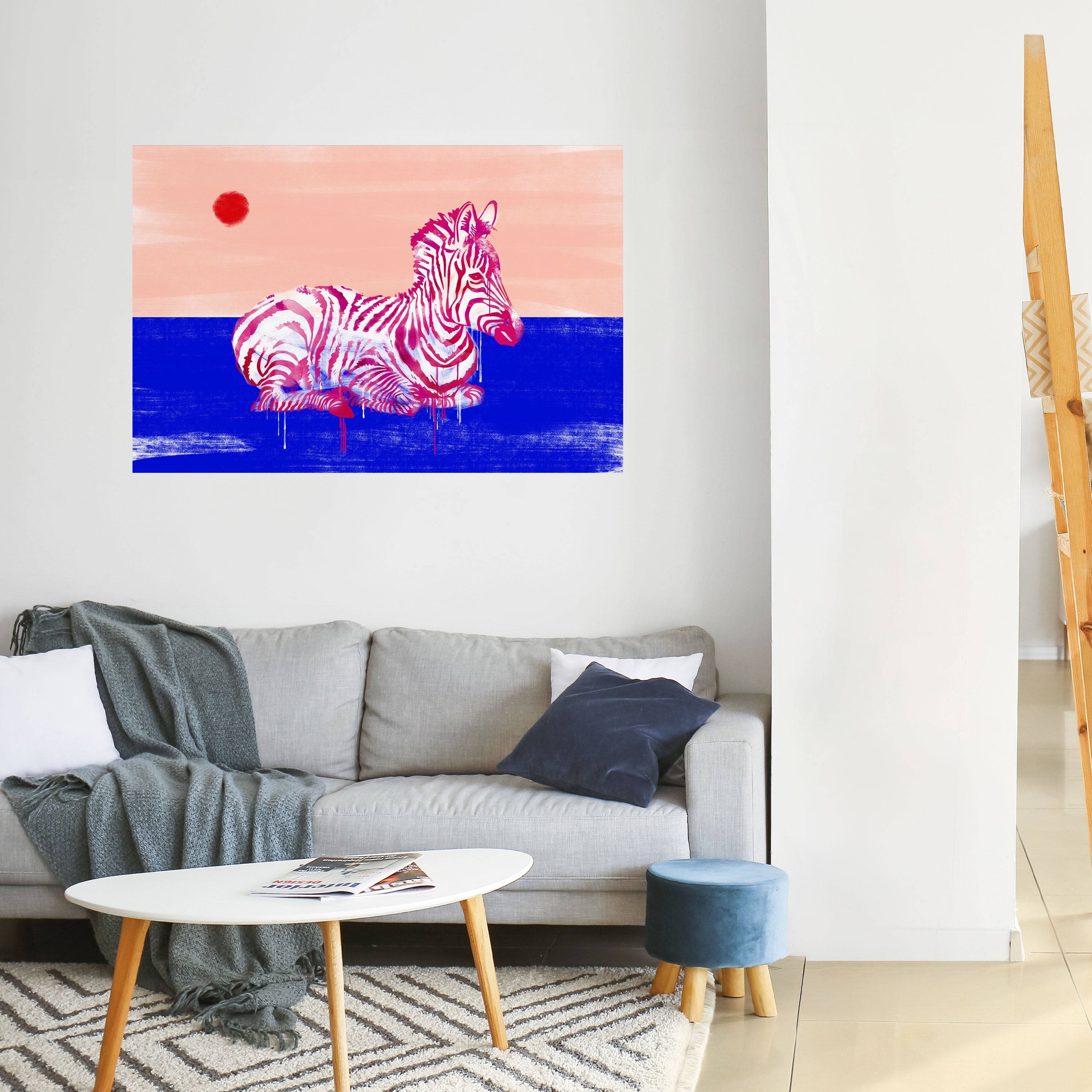 Affiche horizontale autocollante « ZÈBRE FANTASTIQUE »