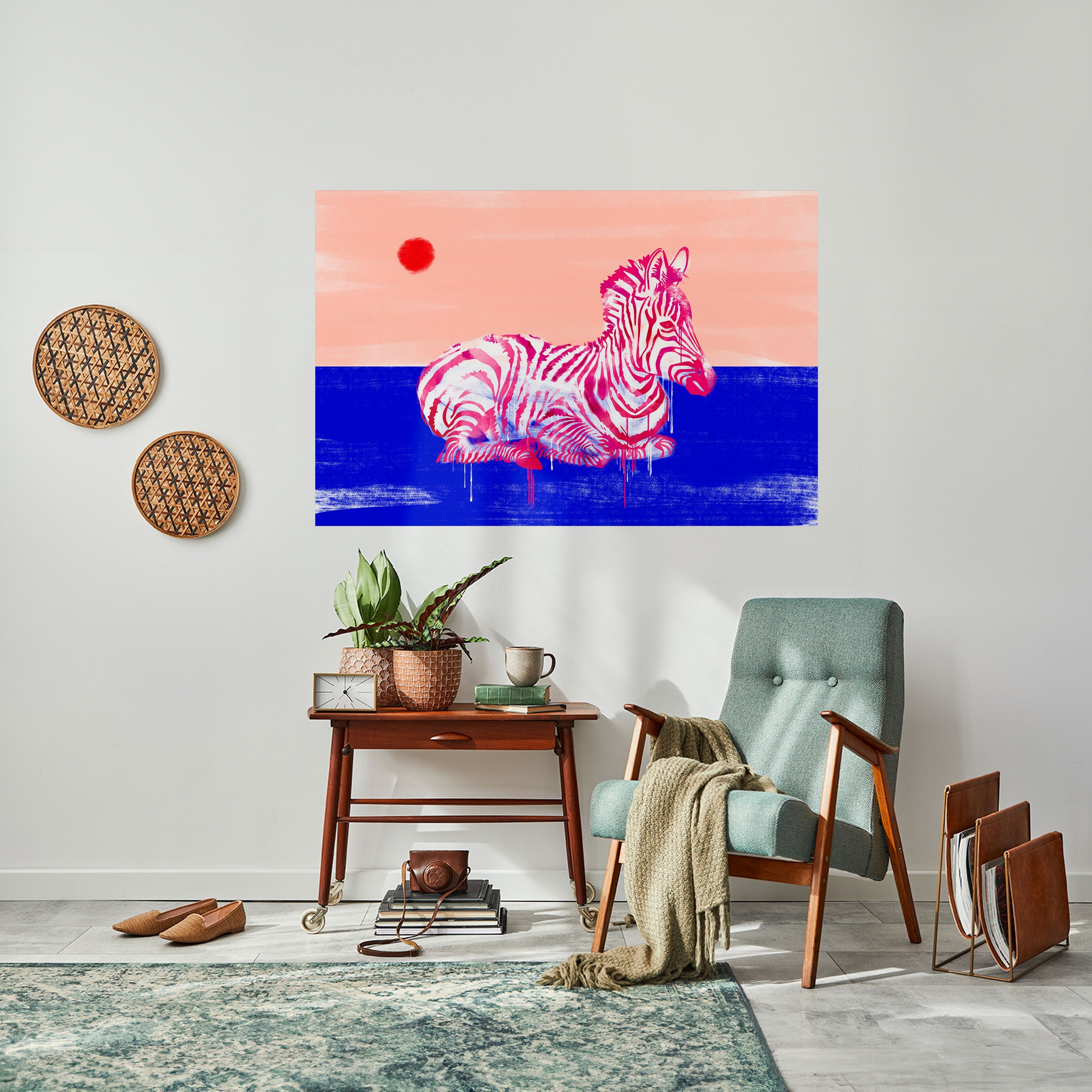 Affiche horizontale autocollante « ZÈBRE FANTASTIQUE »