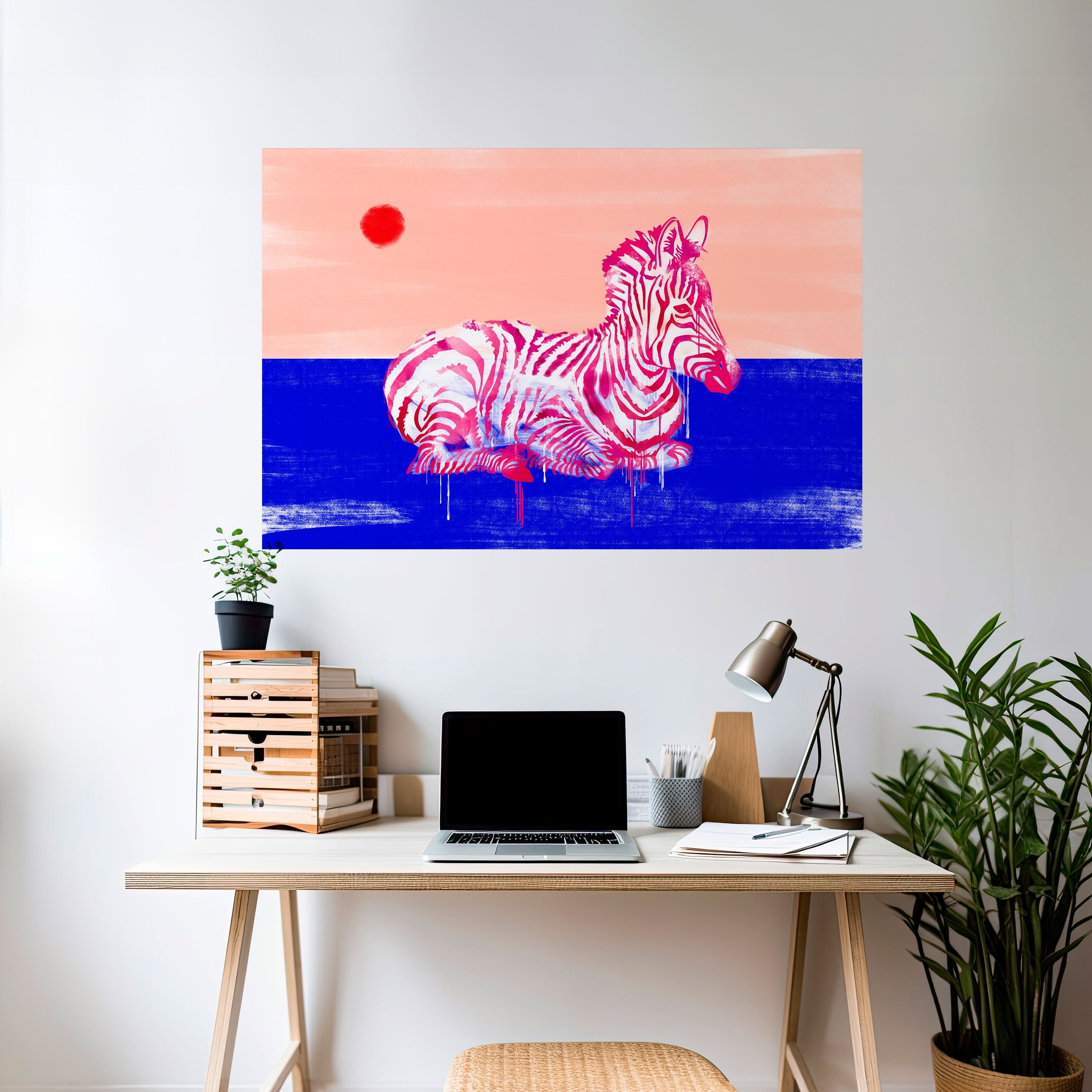 Affiche horizontale autocollante « ZÈBRE FANTASTIQUE »