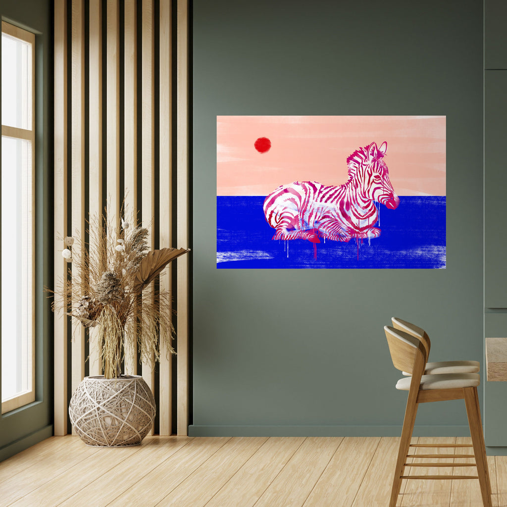 Affiche horizontale autocollante « ZÈBRE FANTASTIQUE »