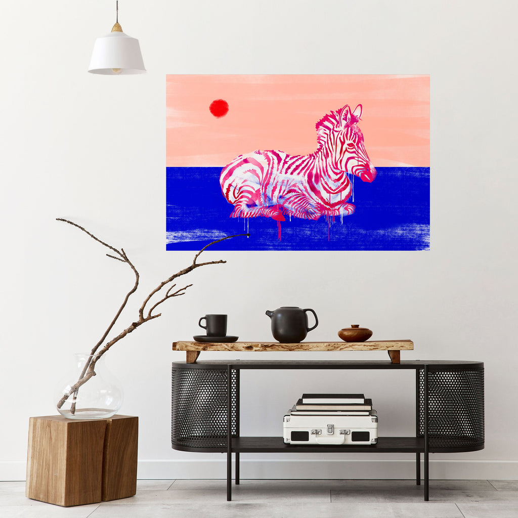 Affiche horizontale autocollante « ZÈBRE FANTASTIQUE »