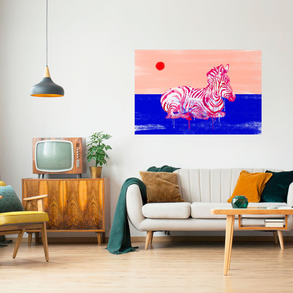 Affiche horizontale autocollante « ZÈBRE FANTASTIQUE »