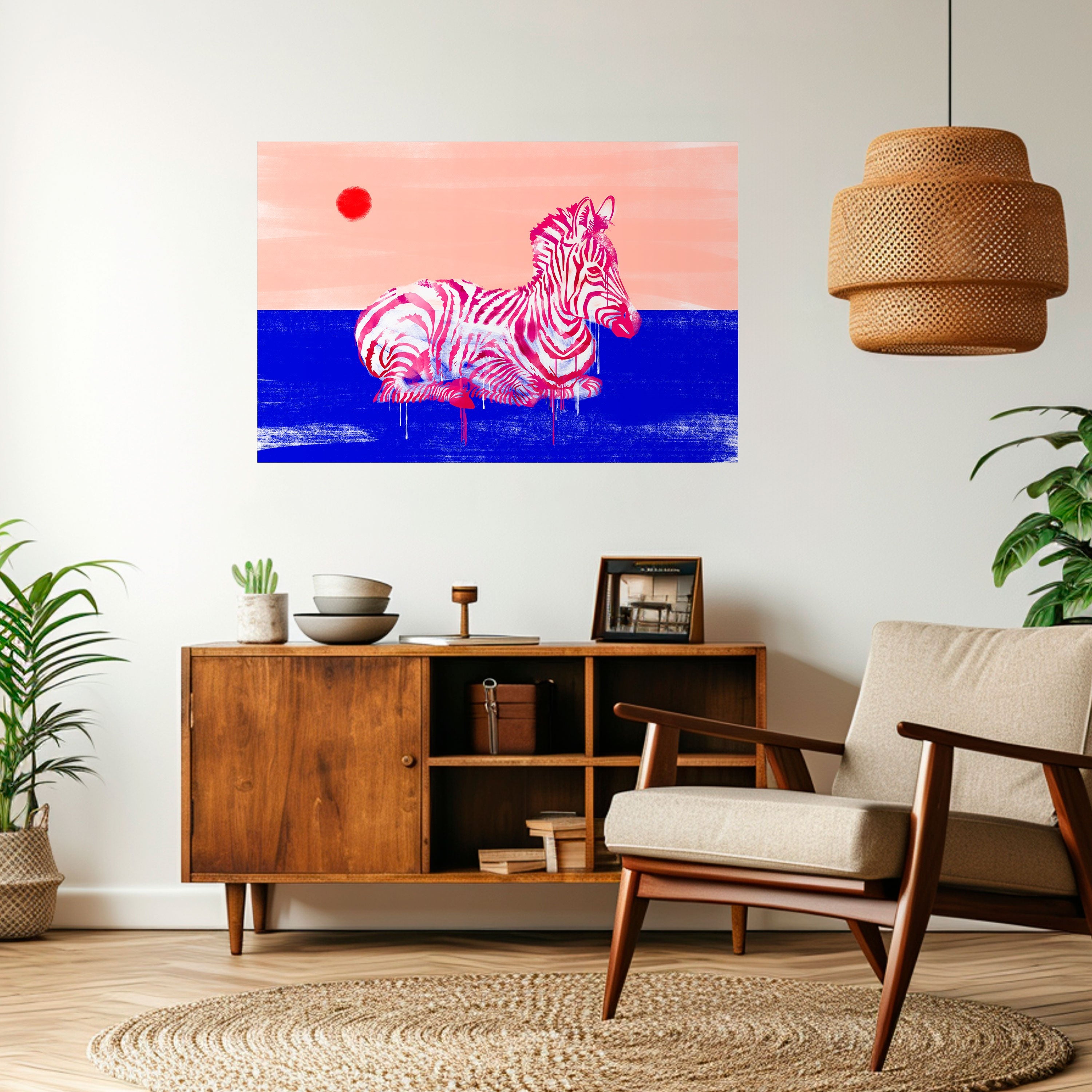 Affiche horizontale autocollante « ZÈBRE FANTASTIQUE »