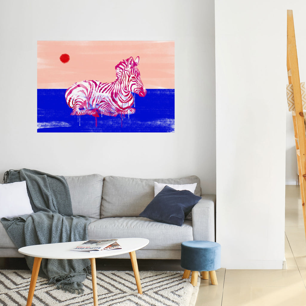 Affiche horizontale autocollante « ZÈBRE FANTASTIQUE »