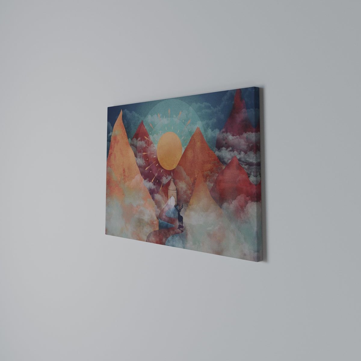 THE DEER MOUNTAIN Horizontal Canvas Print