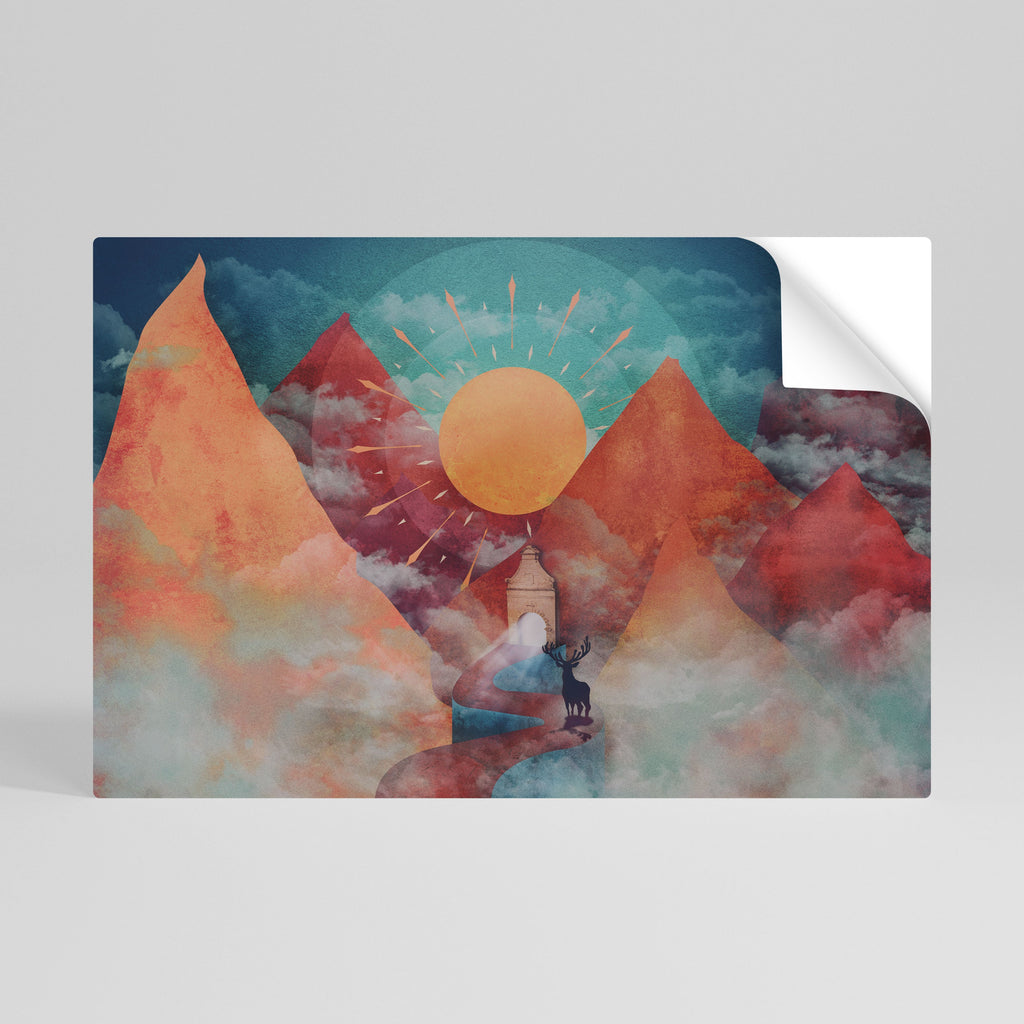 Affiche horizontale autocollante THE DEER MOUNTAIN