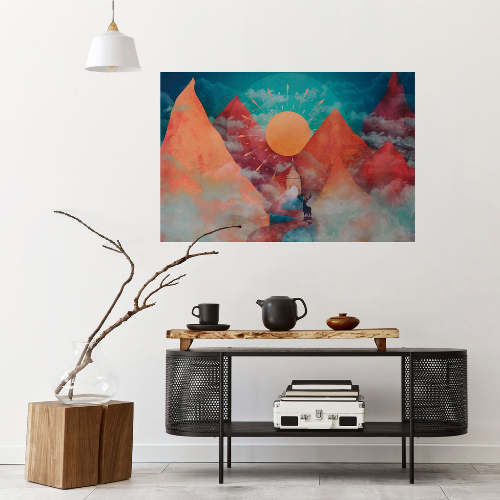 Affiche horizontale autocollante THE DEER MOUNTAIN