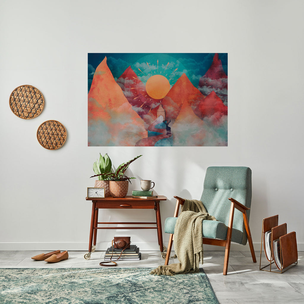 Affiche horizontale autocollante THE DEER MOUNTAIN