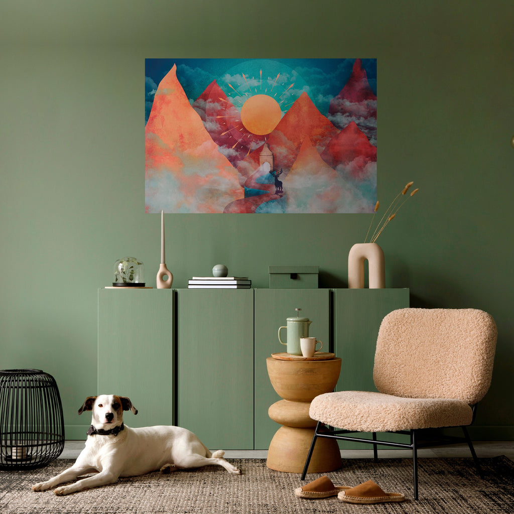 Affiche horizontale autocollante THE DEER MOUNTAIN