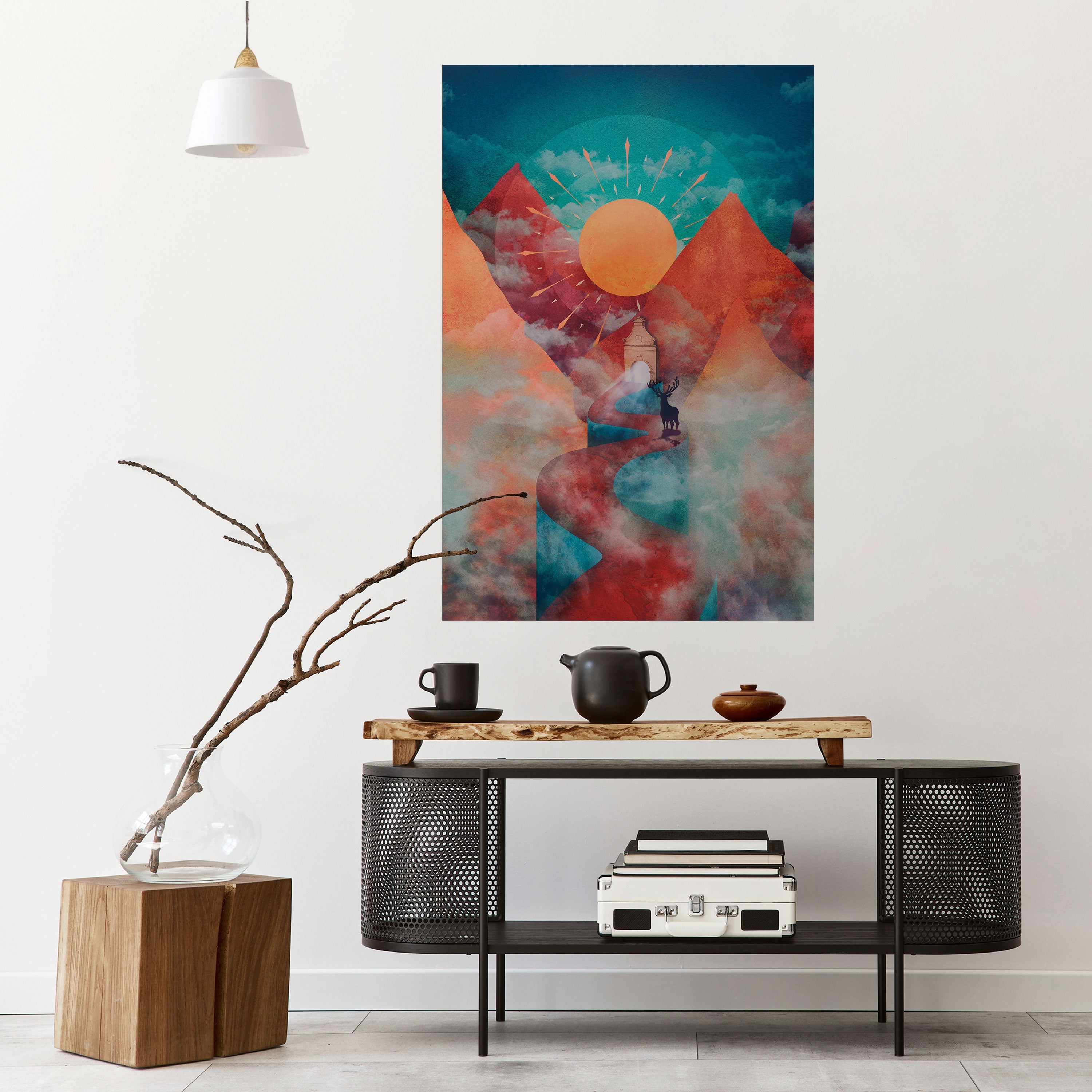 Affiche verticale autocollante THE DEER MOUNTAIN