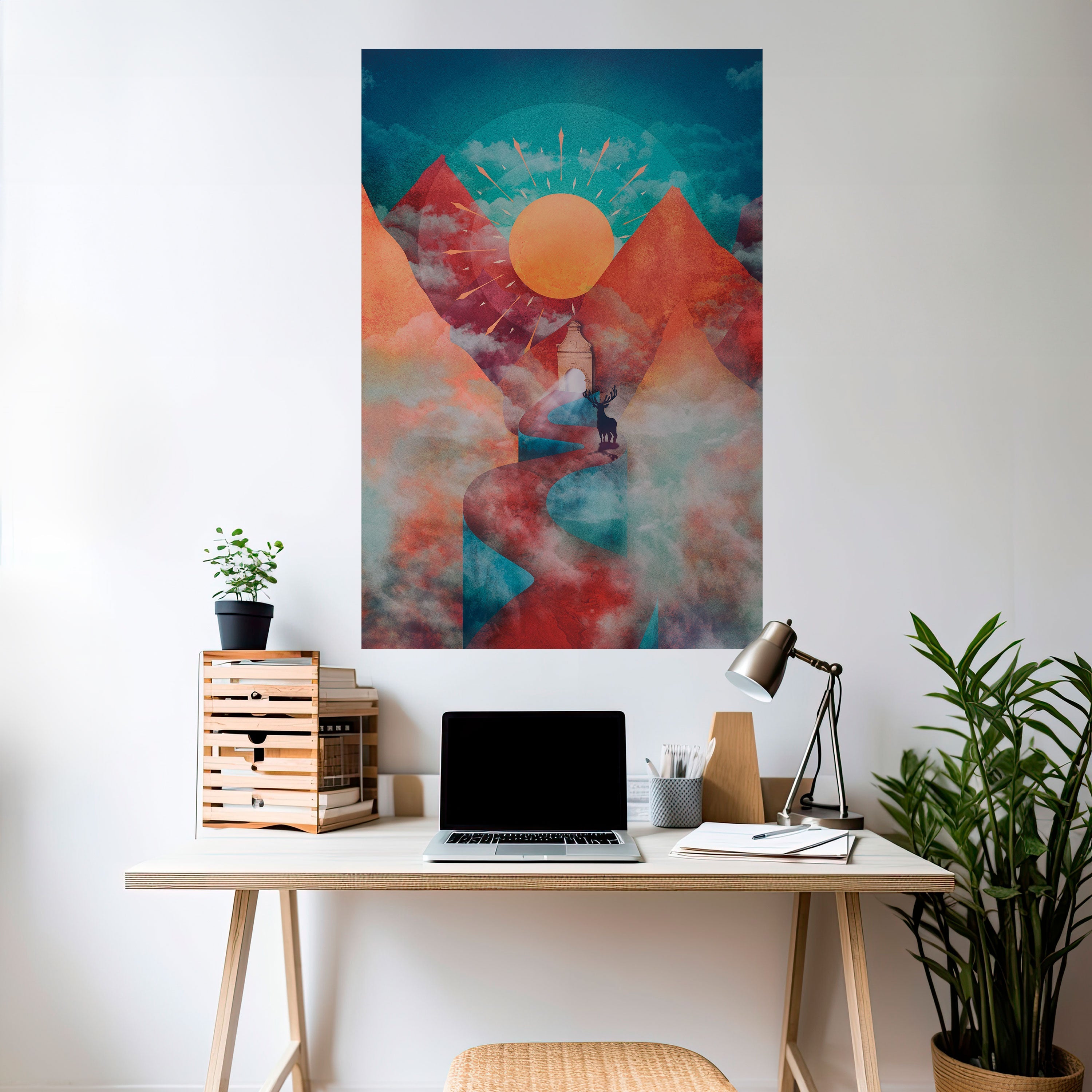Affiche verticale autocollante THE DEER MOUNTAIN