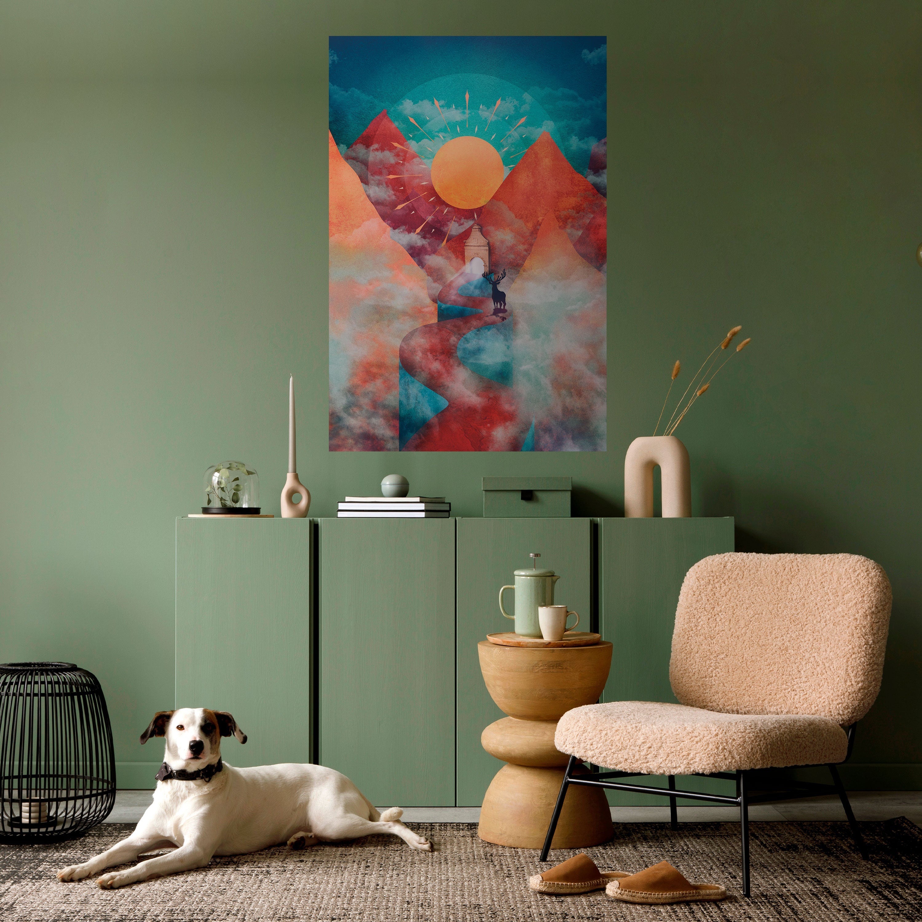 Affiche verticale autocollante THE DEER MOUNTAIN