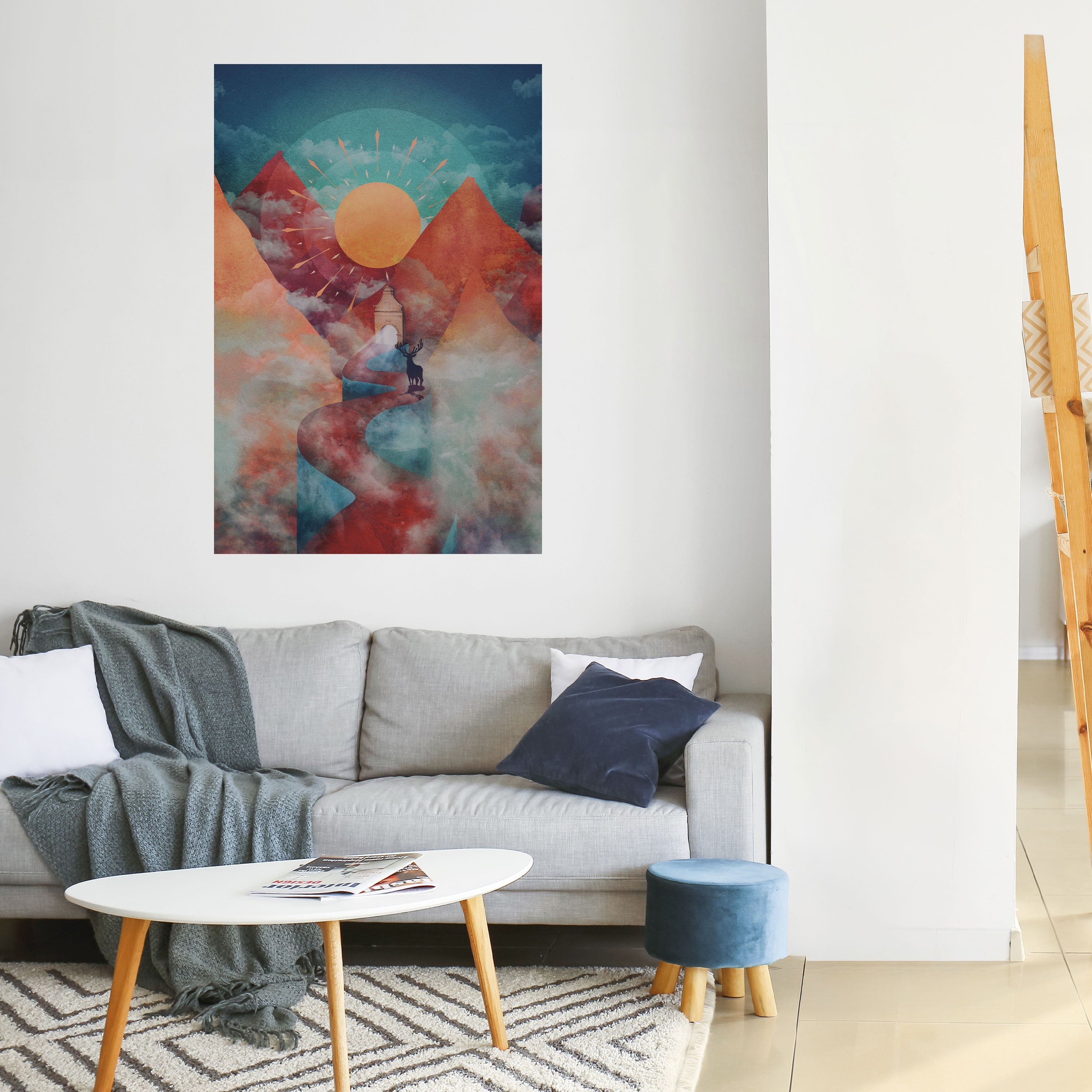 Affiche verticale autocollante THE DEER MOUNTAIN
